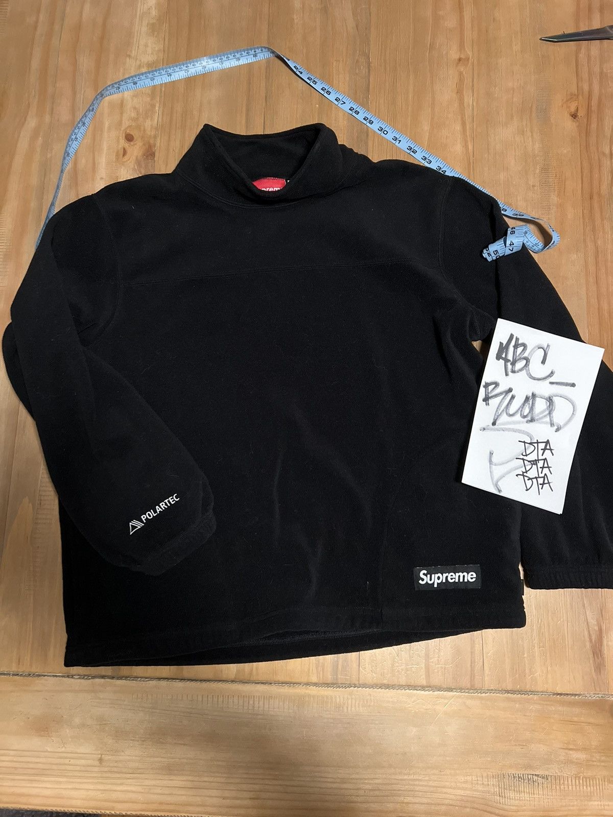 image of Polartec Mockneck M Black Fleece Sweatshirt, Men's (Size Medium)