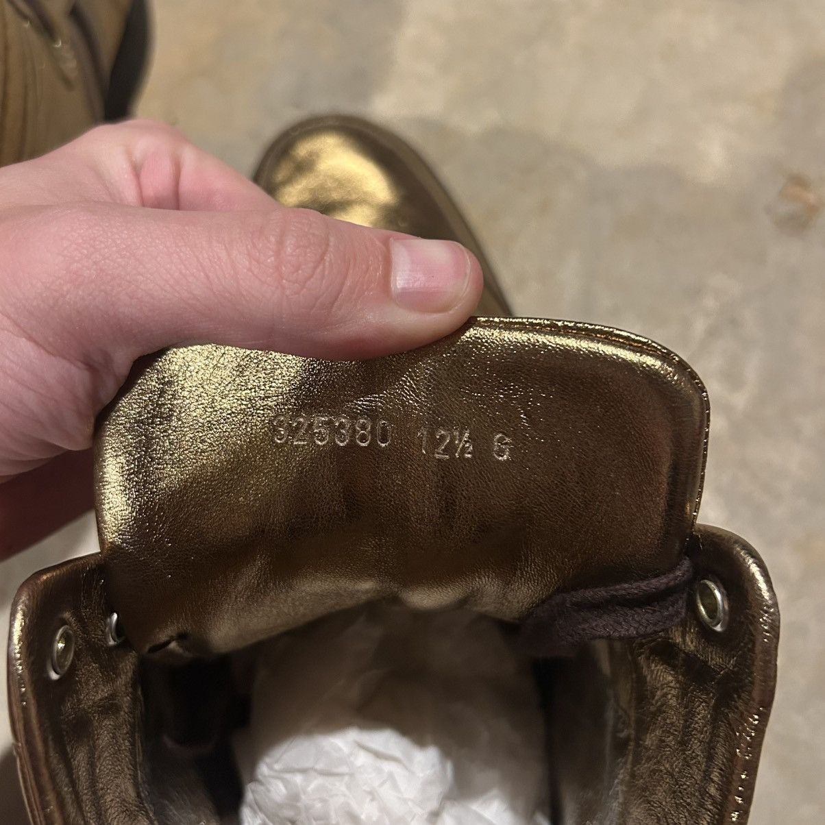 Designer × Gucci Gucci Nappa Silk Metallic Gold Web Stripe High Top Sneakers Size US 13 / EU 46 - 17 Thumbnail