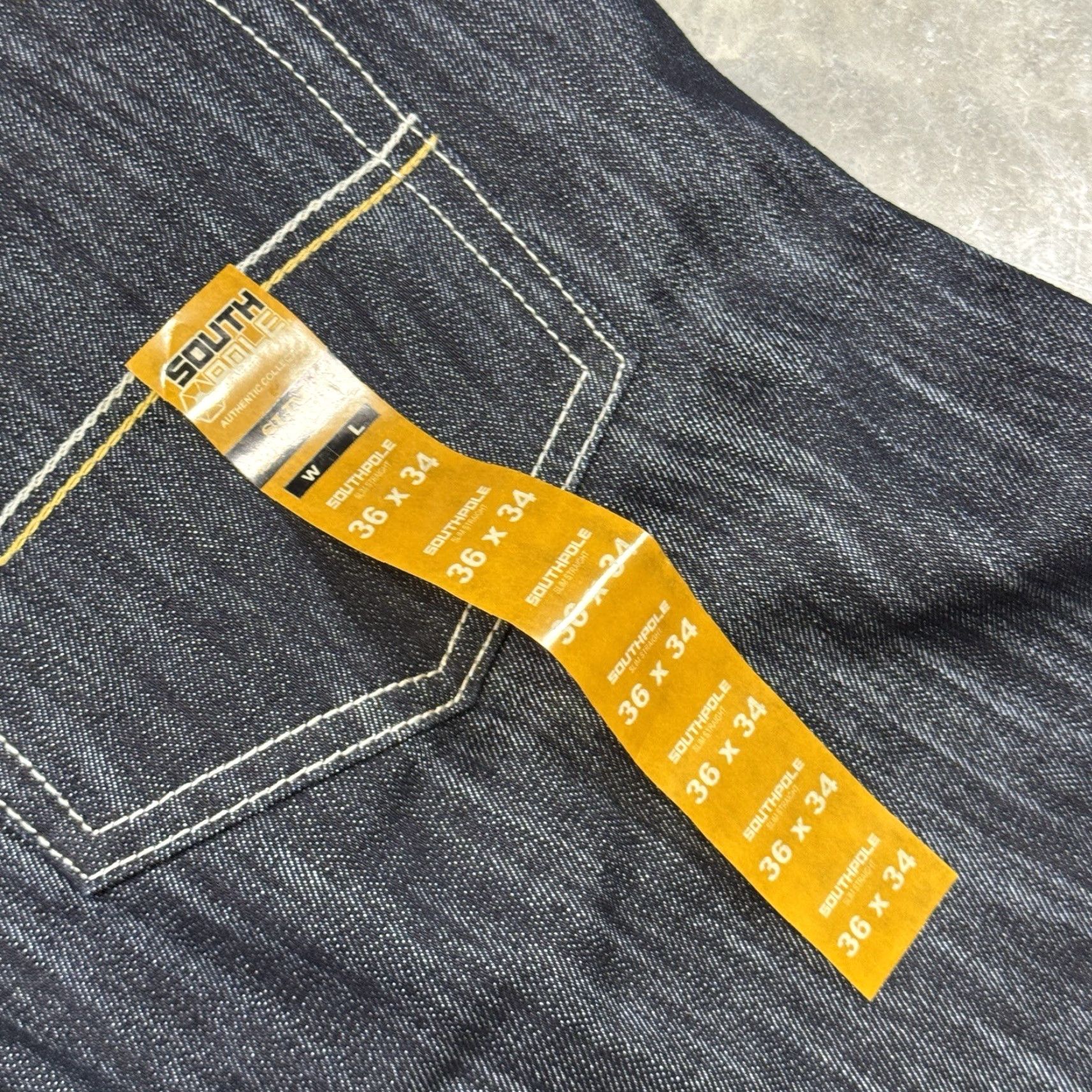 Southpole Southpole Jeans Mens 36x34 Indigo Baggy Hip Hop Y2K 90s Vintage NWT Denim Straight 5-Pocket Mid Rise Bluesock 34in Inseam Mens Size US 36 / EU 52 - 7 Thumbnail