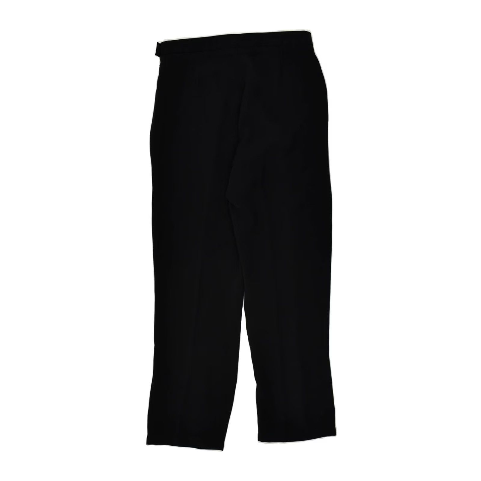 Vintage VINTAGE Trousers Womens 14 W28 L27 Black Straight Suit Polyester Medium Size 36" / US 14 / IT 50 - 2 Thumbnail