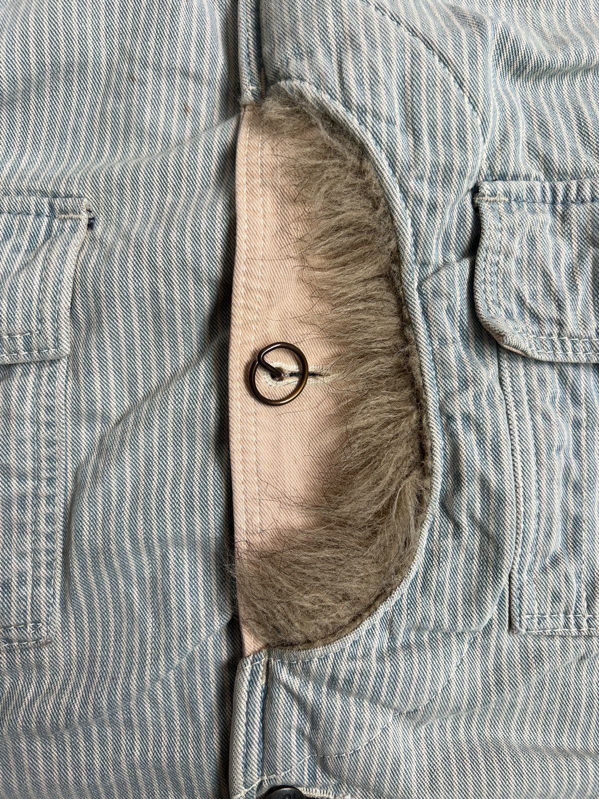Kapital Vintage Kapital Stripe Military Denim Jacket Size US S / EU 44-46 / 1 - 3 Thumbnail