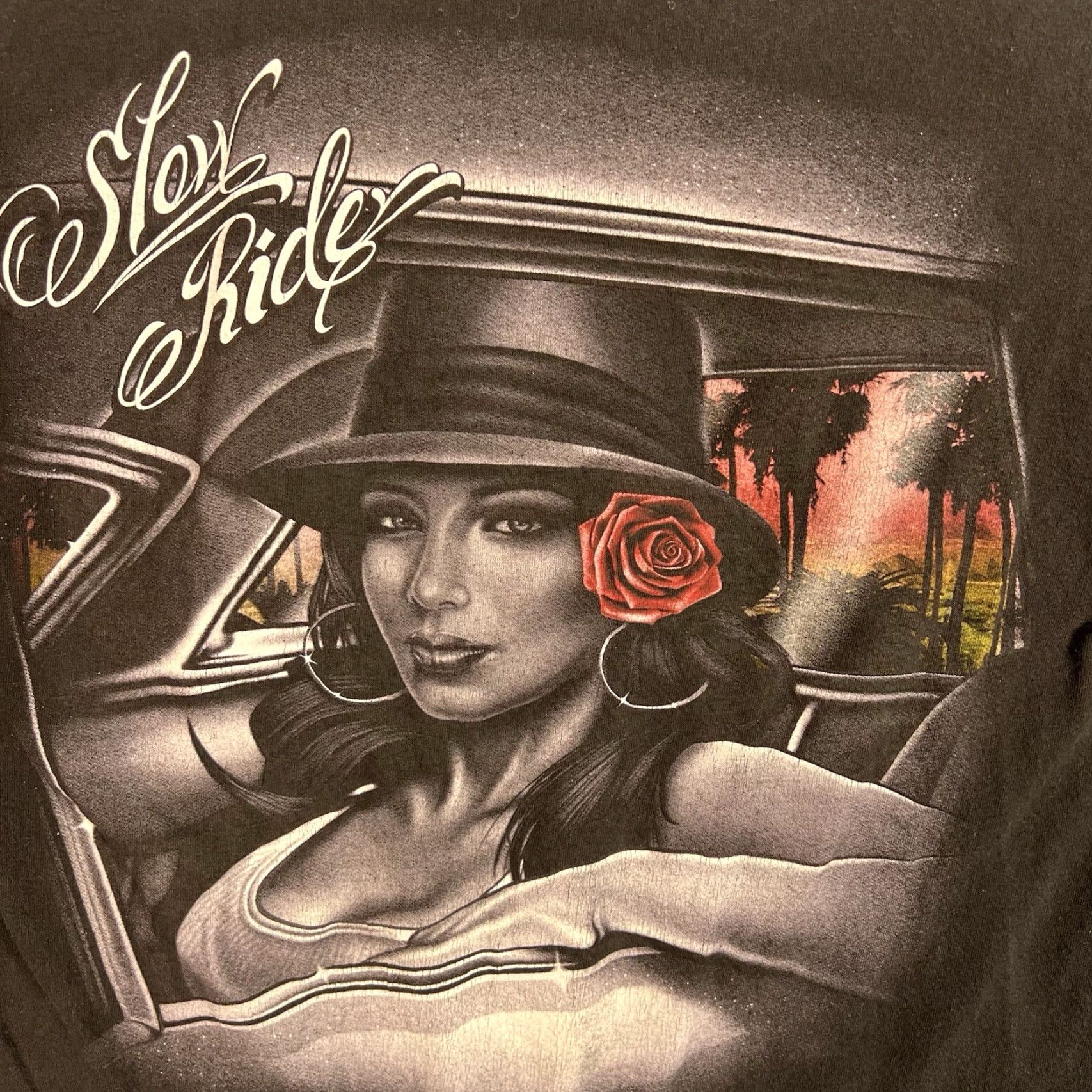 Vintage VINTAGE Slow Ride Lowrider T-Shirt Adult Medium Black Solid Cars Mens Size US M / EU 48-50 / 2 - 6 Thumbnail