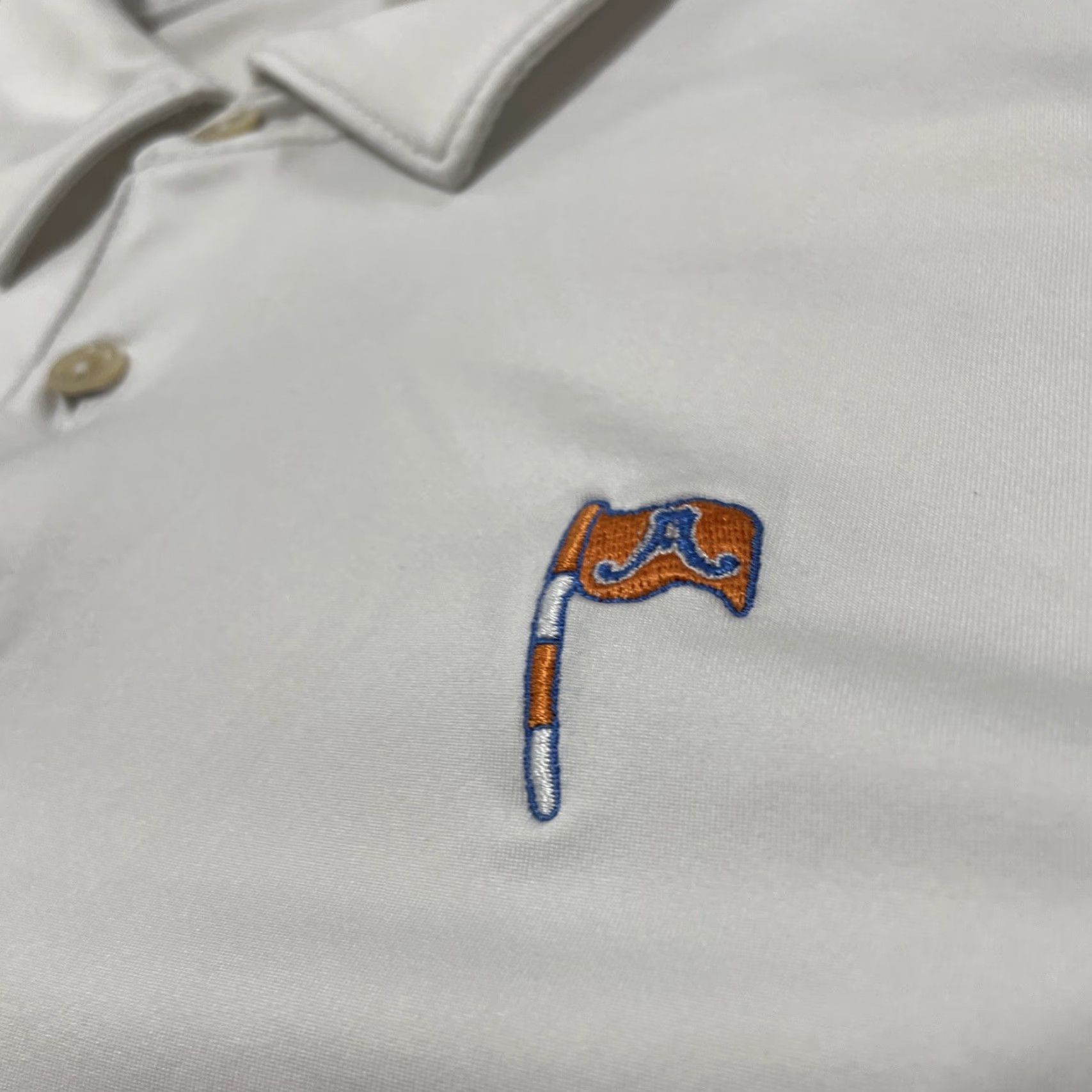 Peter Millar VINTAGE Peter Millar Summer Comfort Polo Shirt Men XL White A Golf Flag Logo Golfer Rare Size US XL / EU 56 / 4 - 5 Thumbnail