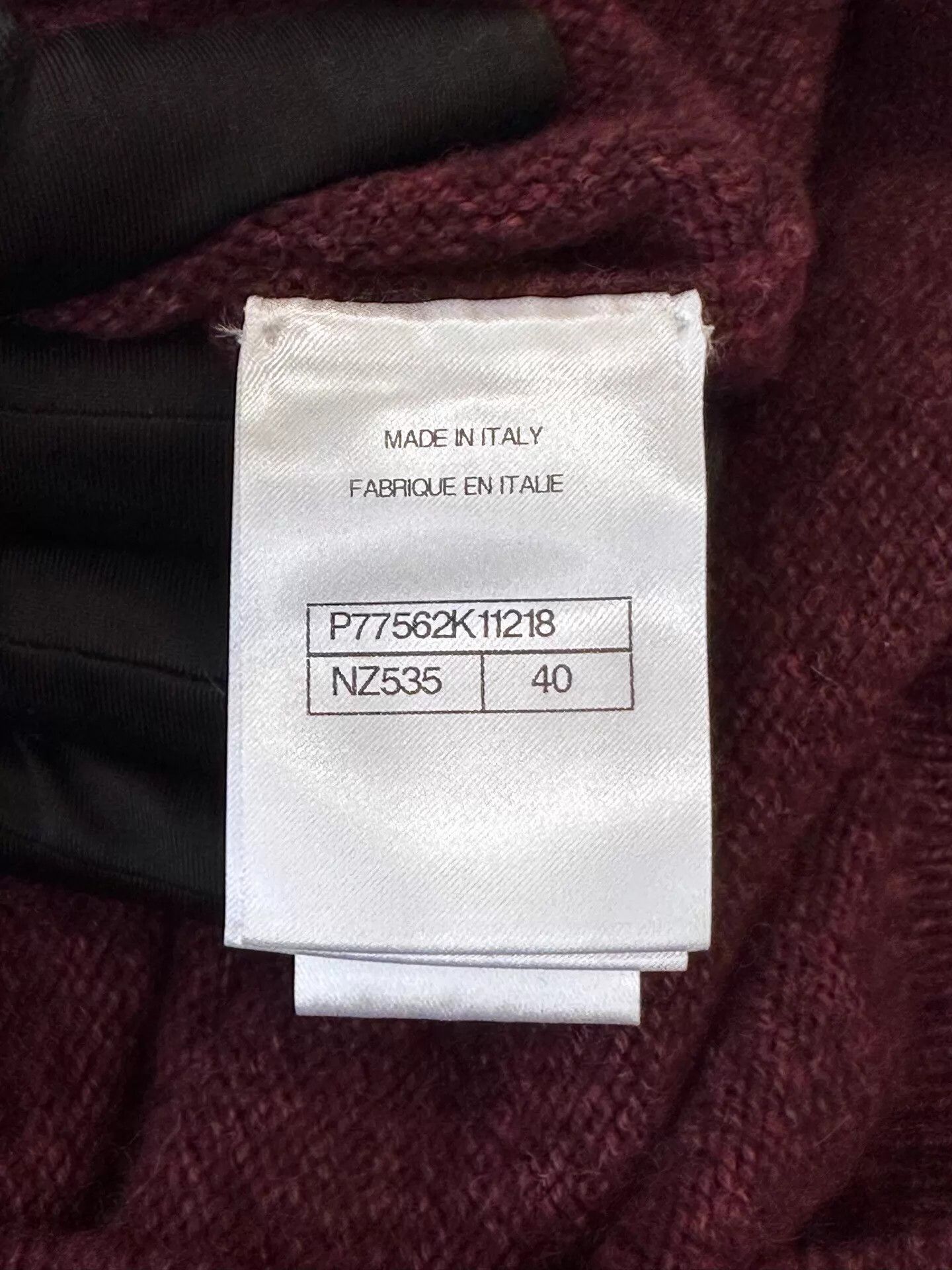 Chanel Chanel Burgundy Side-embroidered CC Guitar Logo Sweater Size M / US 6-8 / IT 42-44 - 6 Thumbnail