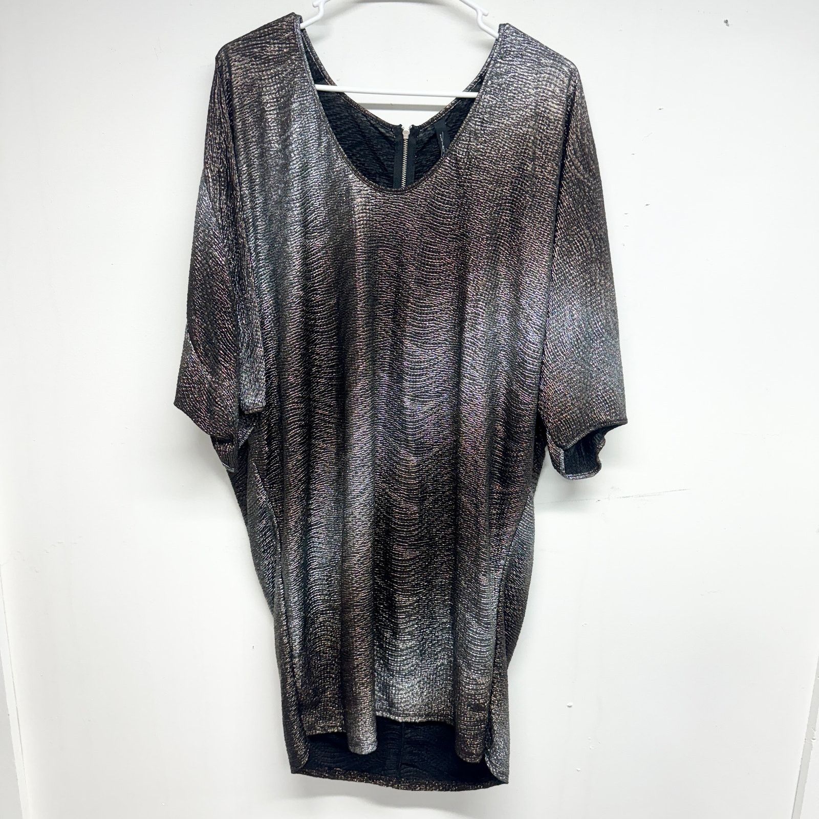 Zara Zara Basic Evening M Silver Brown Metallic Mini Dress Size M / US 6-8 / IT 42-44 - 1 Thumbnail