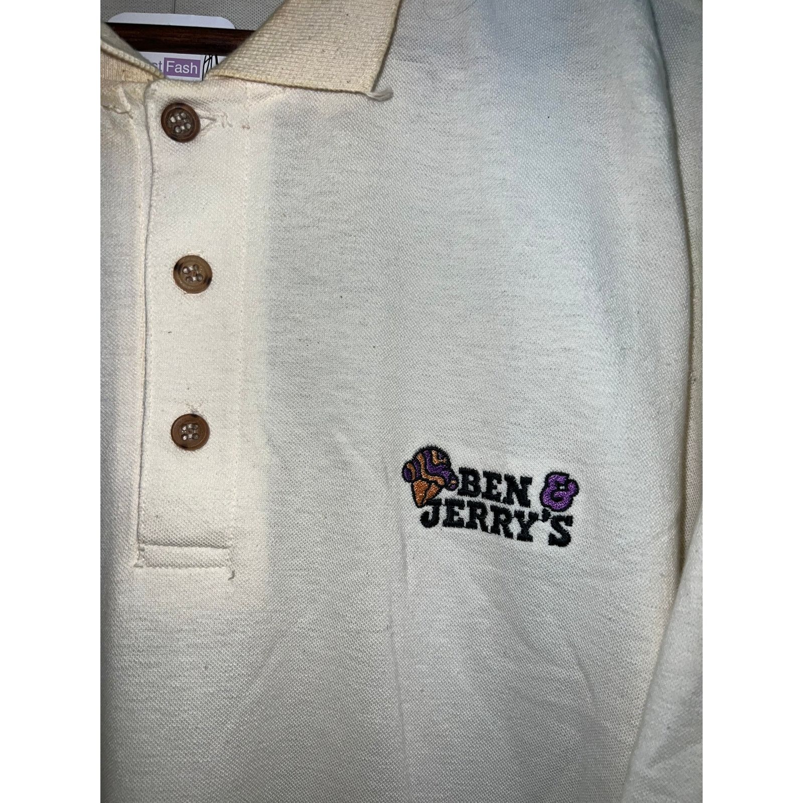 Vintage Vintage Ben and Jerrys Polo Shirt Ice Cream Promo VTG 90s XL Size US XL / EU 56 / 4 - 3 Thumbnail
