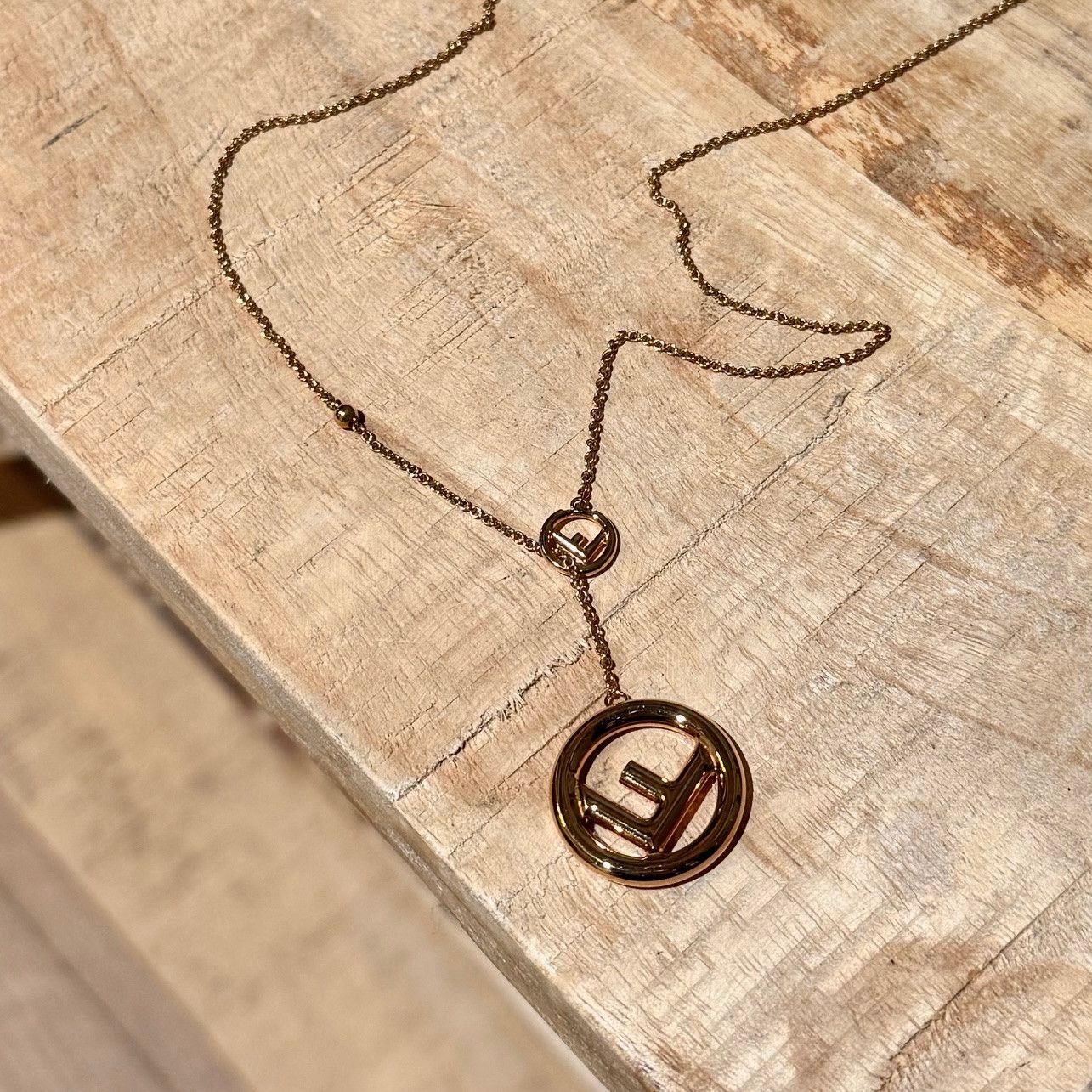 Fendi Fendi F is Fendi Gold Tone F Pendant Necklace Size ONE SIZE - 4 Thumbnail