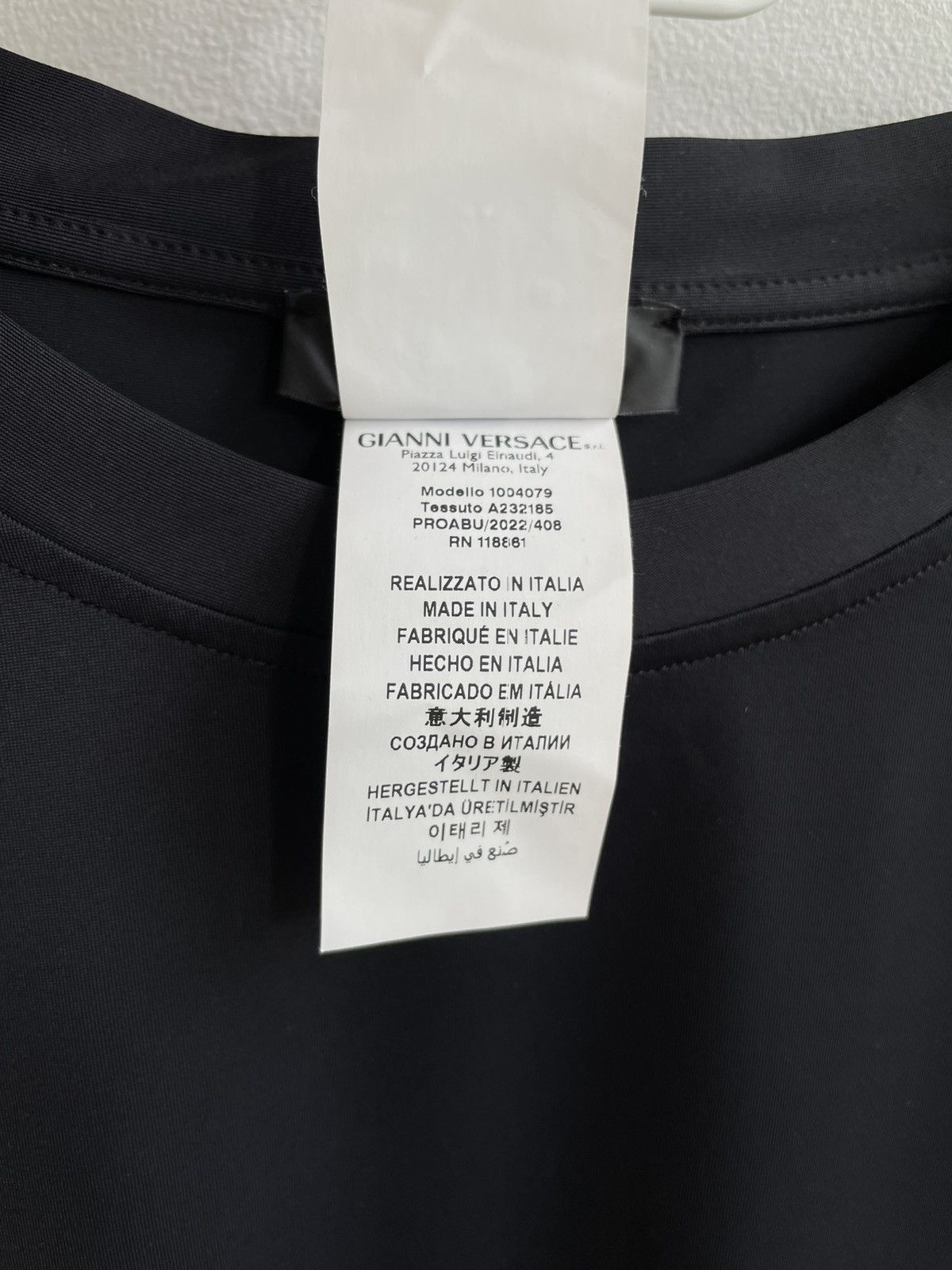 Versace RARE Versace Greca-trim T shirt Tee Black Size US M / EU 48-50 / 2 - 7 Thumbnail