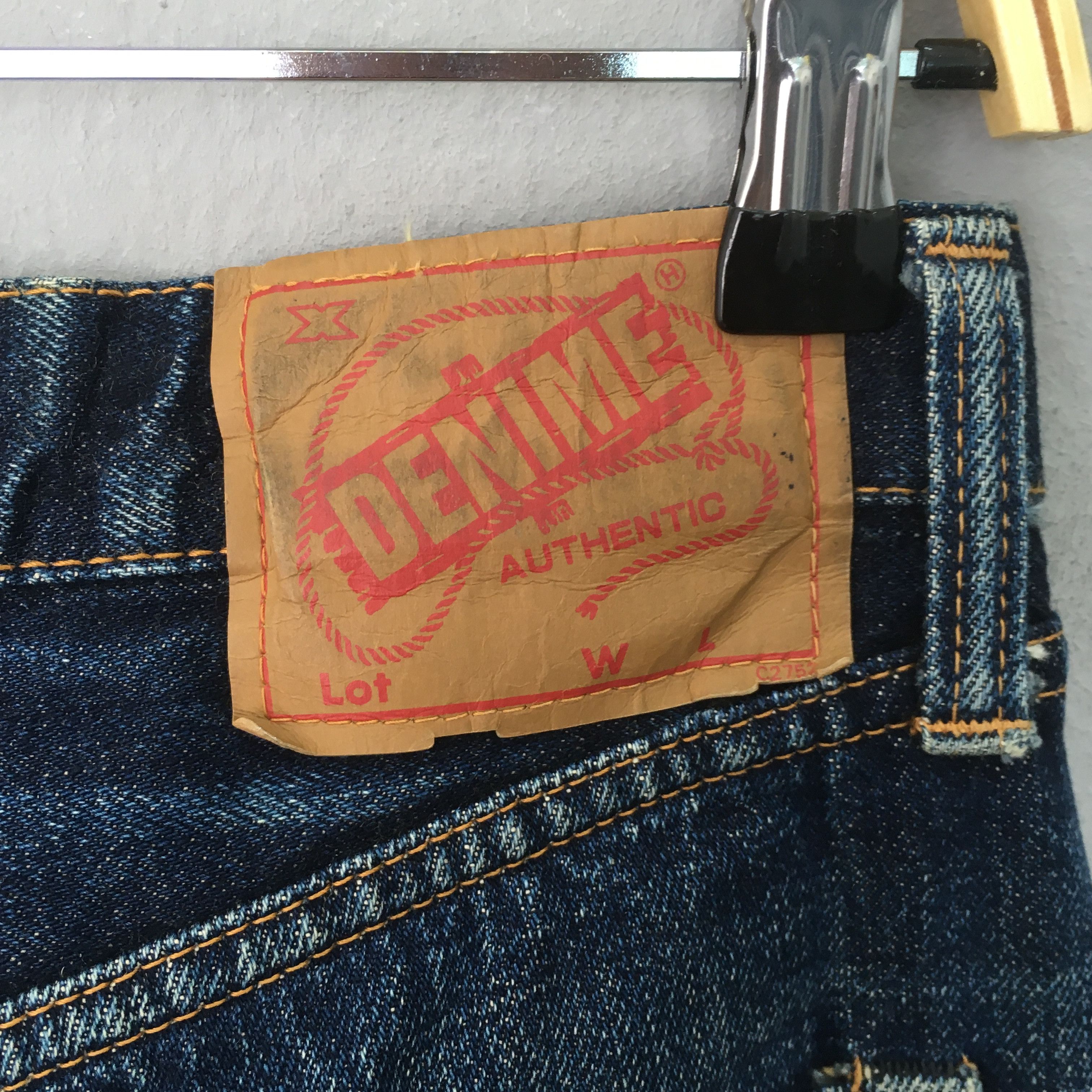 Denime Size 28x30 Vintage 90s Denime Big E Japan Denim S1450 Size US 28 / EU 44 - 12 Thumbnail
