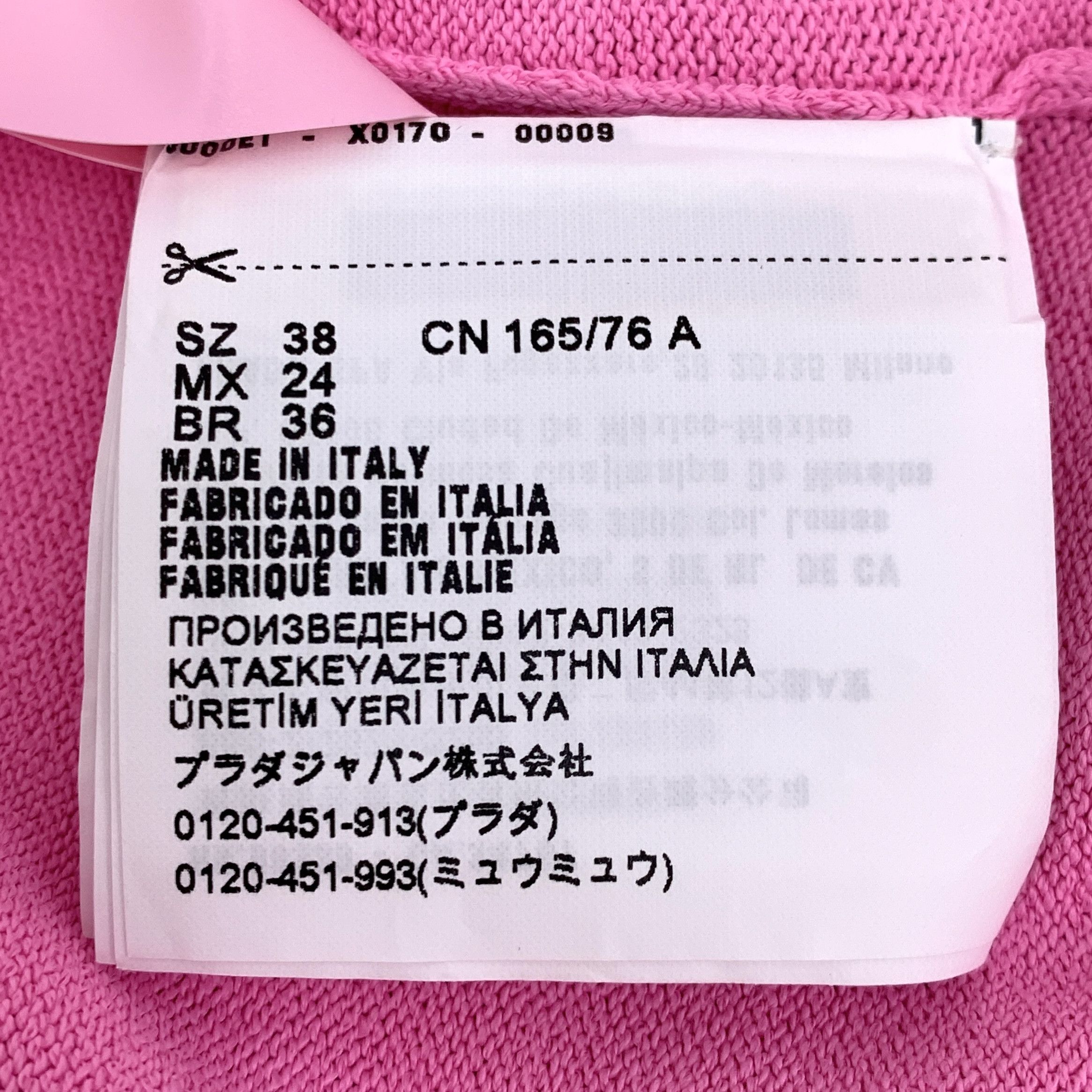 Miu Miu MiuMiu Pink Half-Zip Knit Polo (Size S) Size S / US 4 / IT 40 - 4 Thumbnail