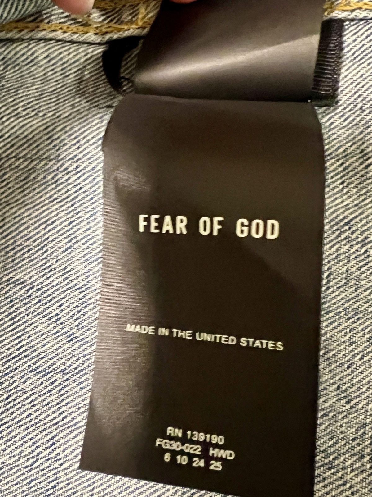Fear of God Fear of God Denim Jacket Size US XL / EU 56 / 4 - 13 Thumbnail