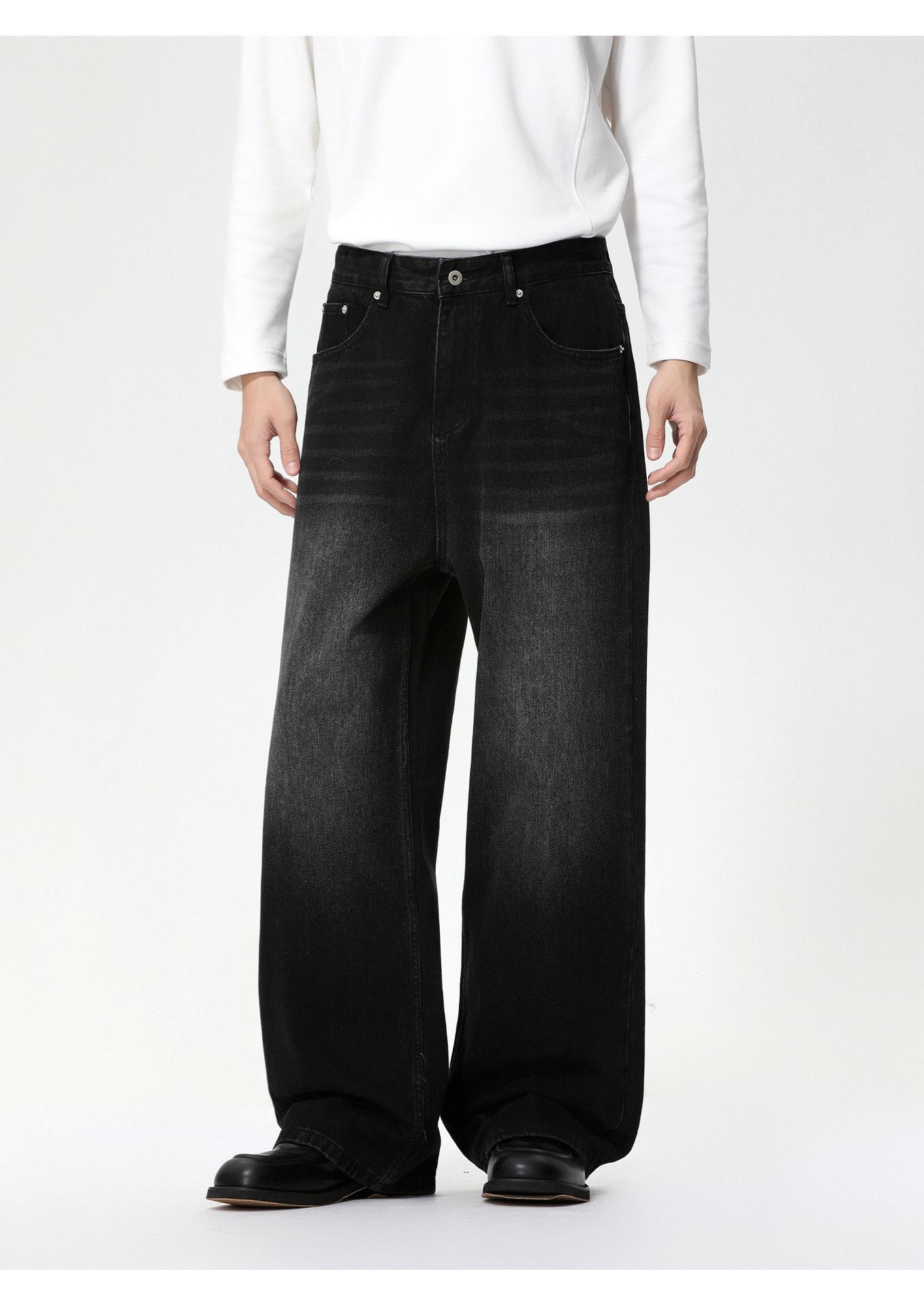 Japanese Brand Japanese retro casual oversized wide-leg washed denim jeans Size US 32 / EU 48 - 1 Thumbnail