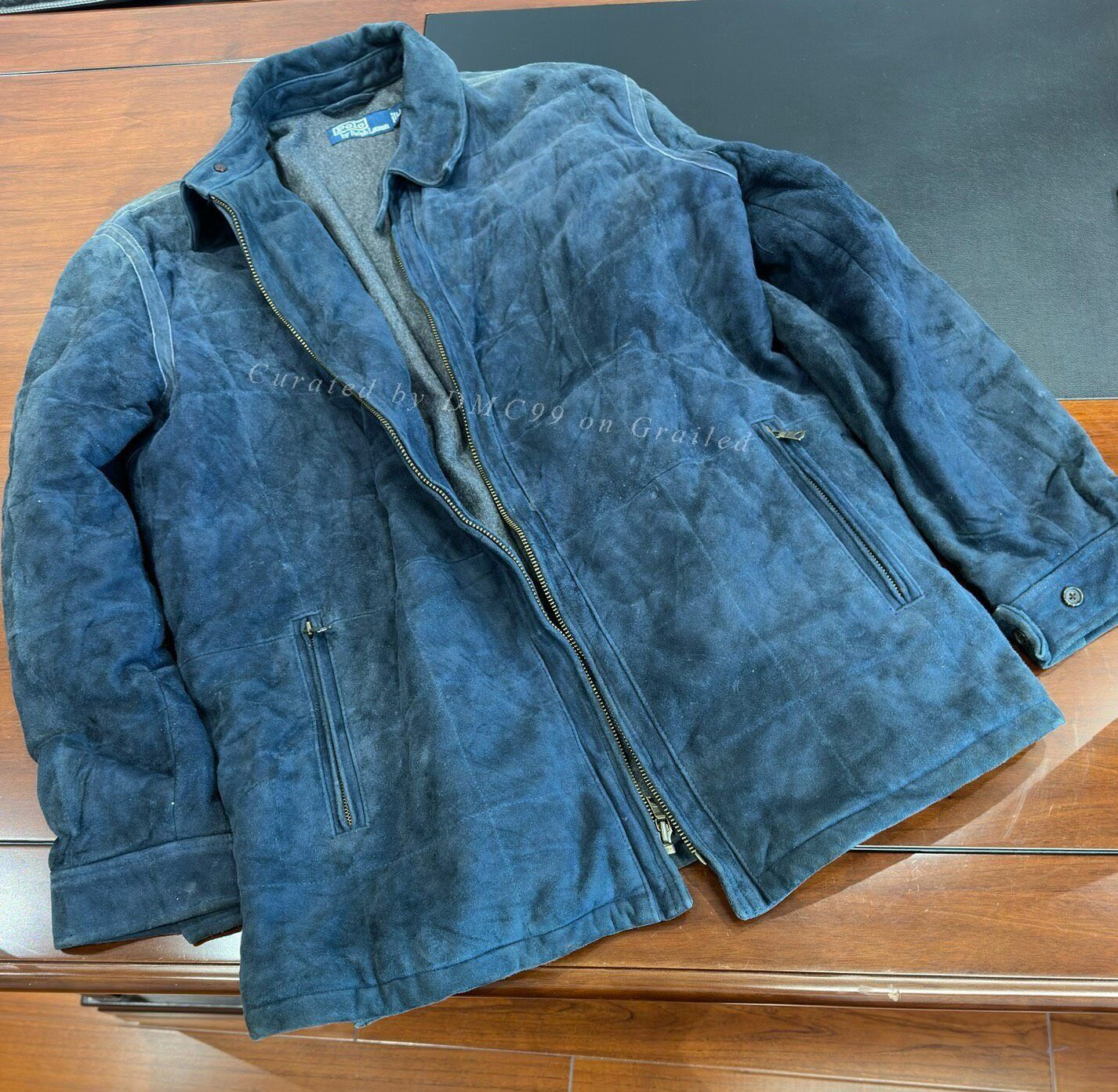 RRL Ralph Lauren Ralph Lauren Vintage Indigo Heavy Leather Jacket Size US M / EU 48-50 / 2 - 1 Thumbnail