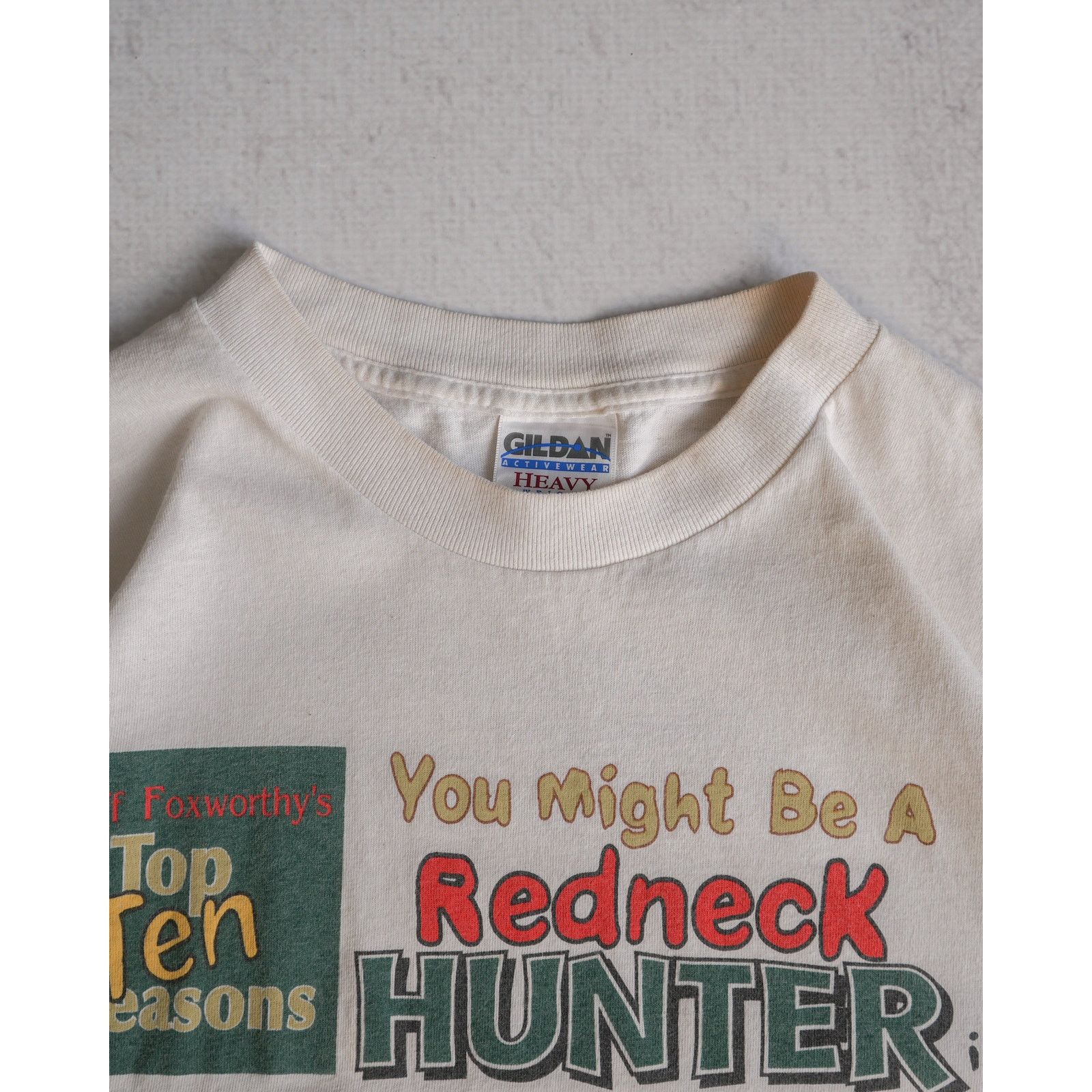 The Unbranded Brand Vintage 90s Jeff Foxworthy White T-Shirt - Men's Large Size US L / EU 52-54 / 3 - 3 Thumbnail
