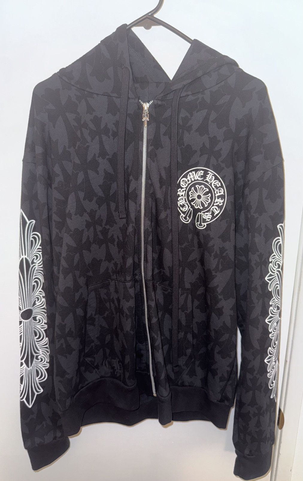 Chrome Hearts Cemetery Cross Zip Up Hoodie