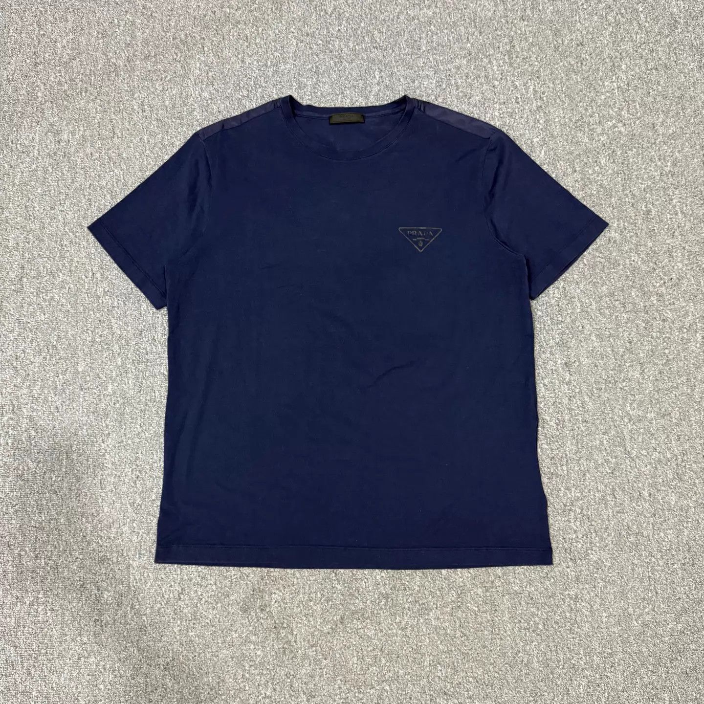 Prada Prada Navy Blue Colorblocked Printed Logo SS XXL 99 New Size XXL / US 16-18 / IT 52-54 - 1 Thumbnail
