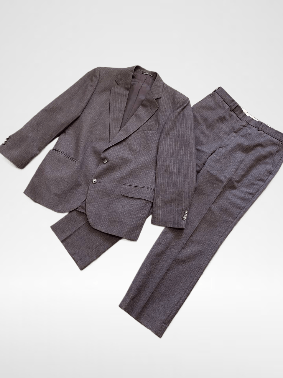 Burberry Gray Suits VINTAGE LUXURY Y2K BURBERRYS Size 46S - 1 Thumbnail