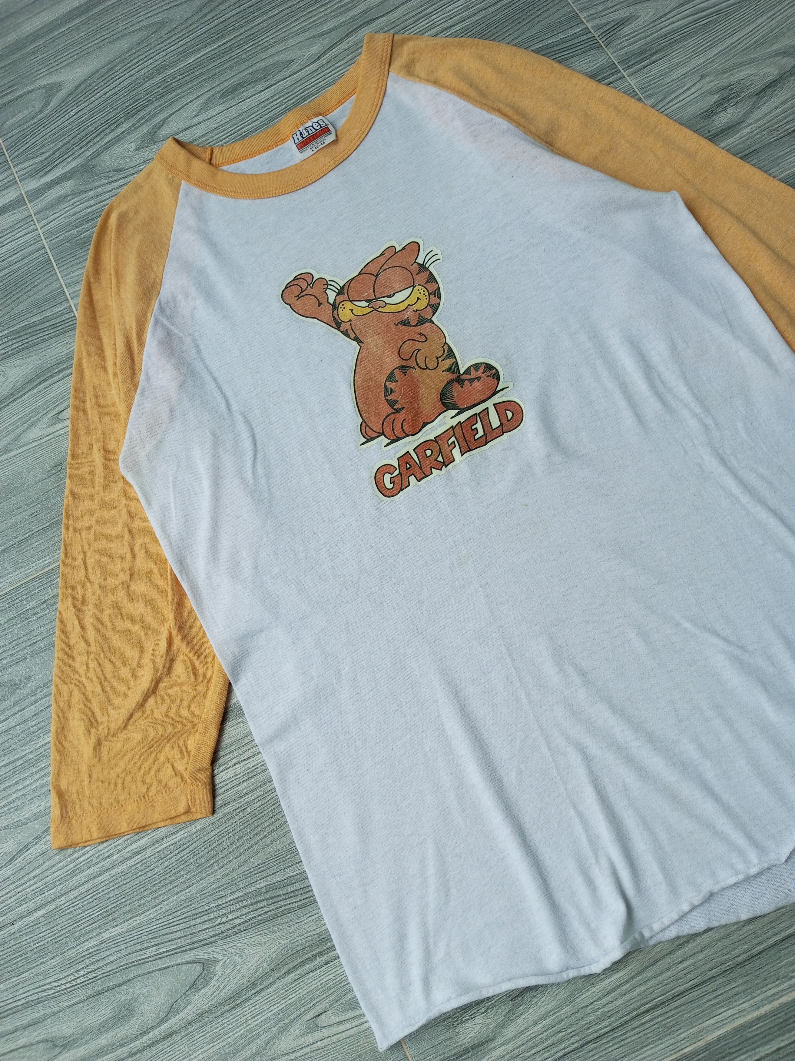 Other × Vintage 🔥HOT ITEM🔥Vintage Garfield 80's 50/50 Hanes tag Size US L / EU 52-54 / 3 - 3 Thumbnail