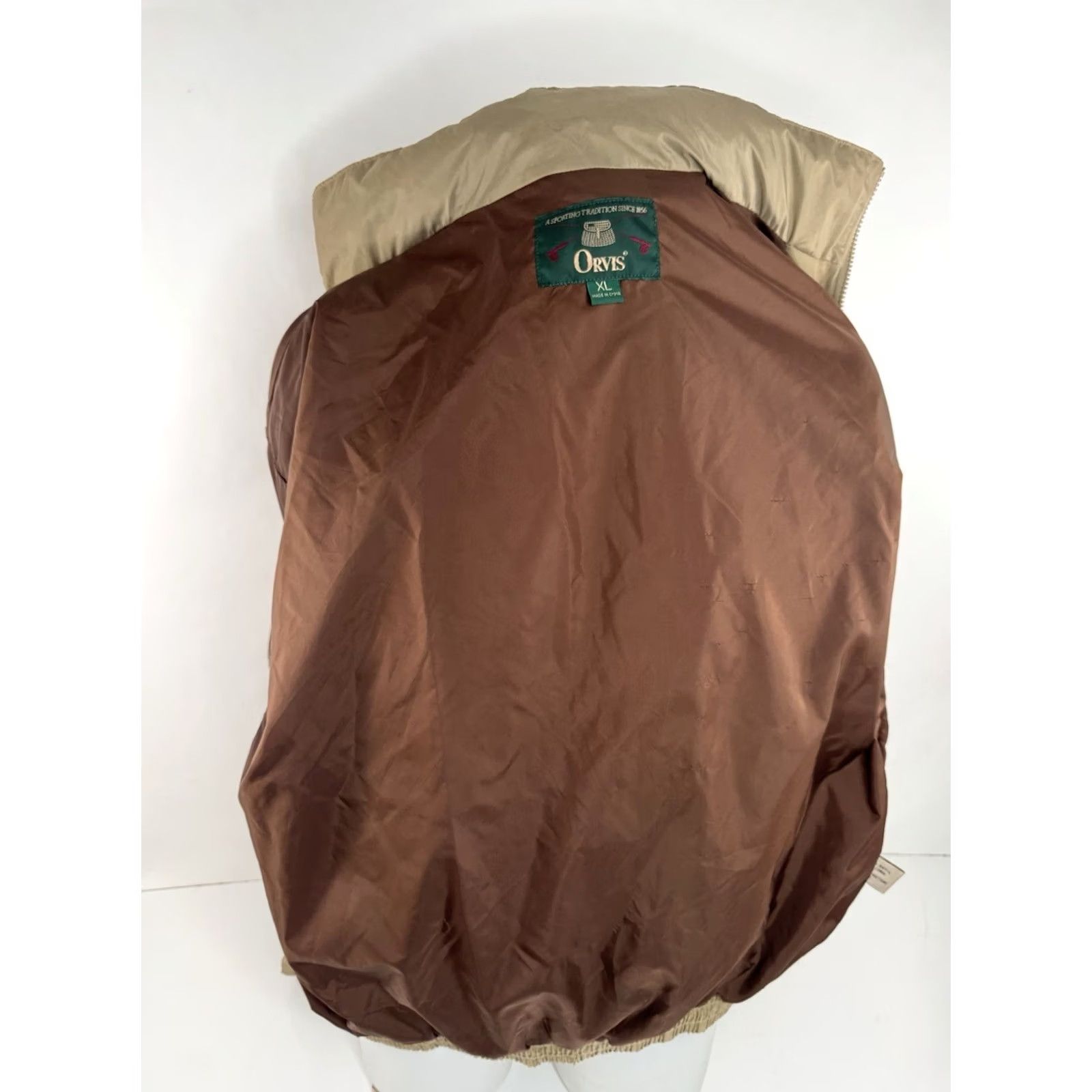 Orvis ORVIS Hooded Jacket XL Parka Rain Nylon Men Light Brown Fly Fishing Utility EXCELLENT Size US XL / EU 56 / 4 - 5 Thumbnail