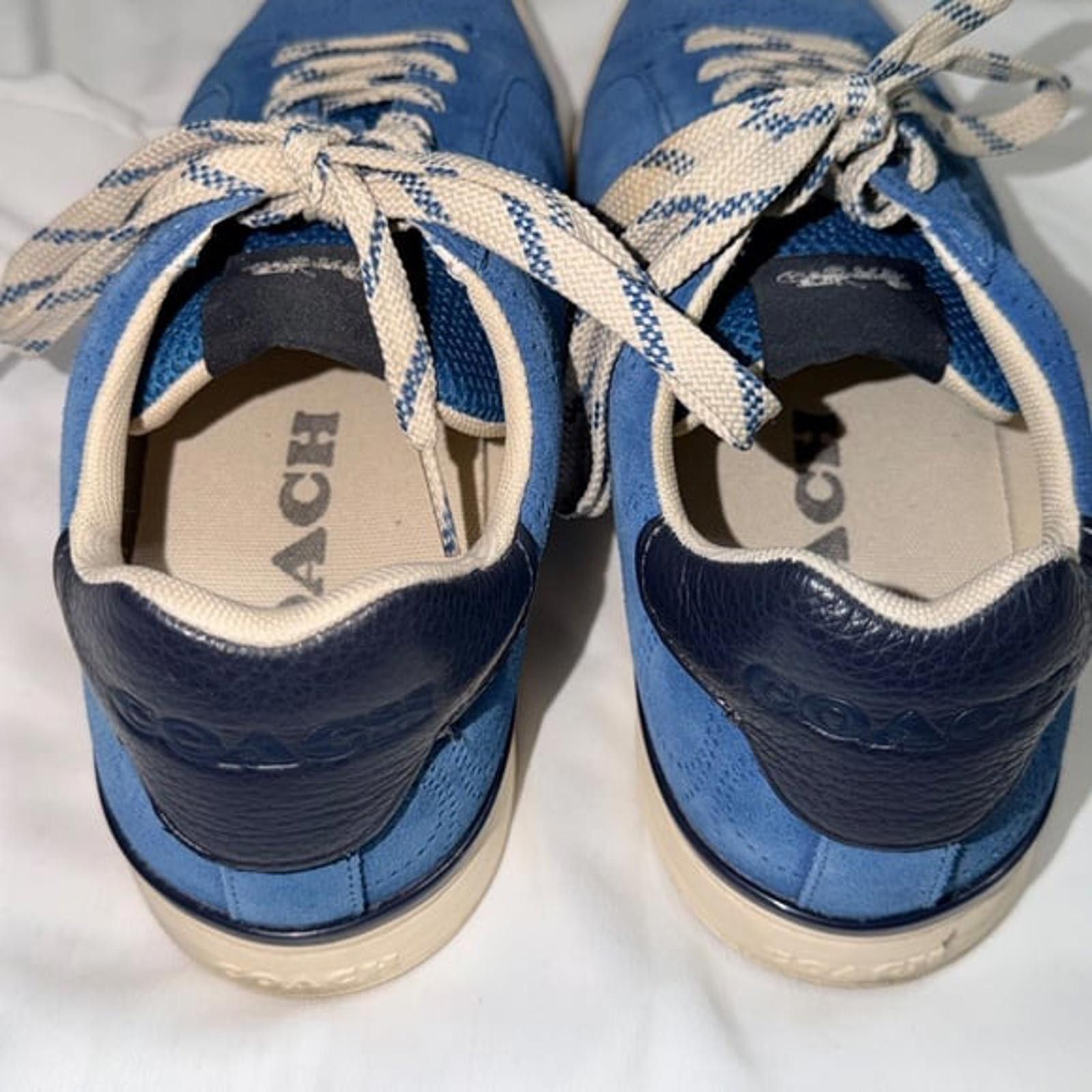 Coach Coach Mens Clip Perforated Low Top Sneaker 9D Bright/Cobalt Size US 9 / EU 42 - 2 Thumbnail