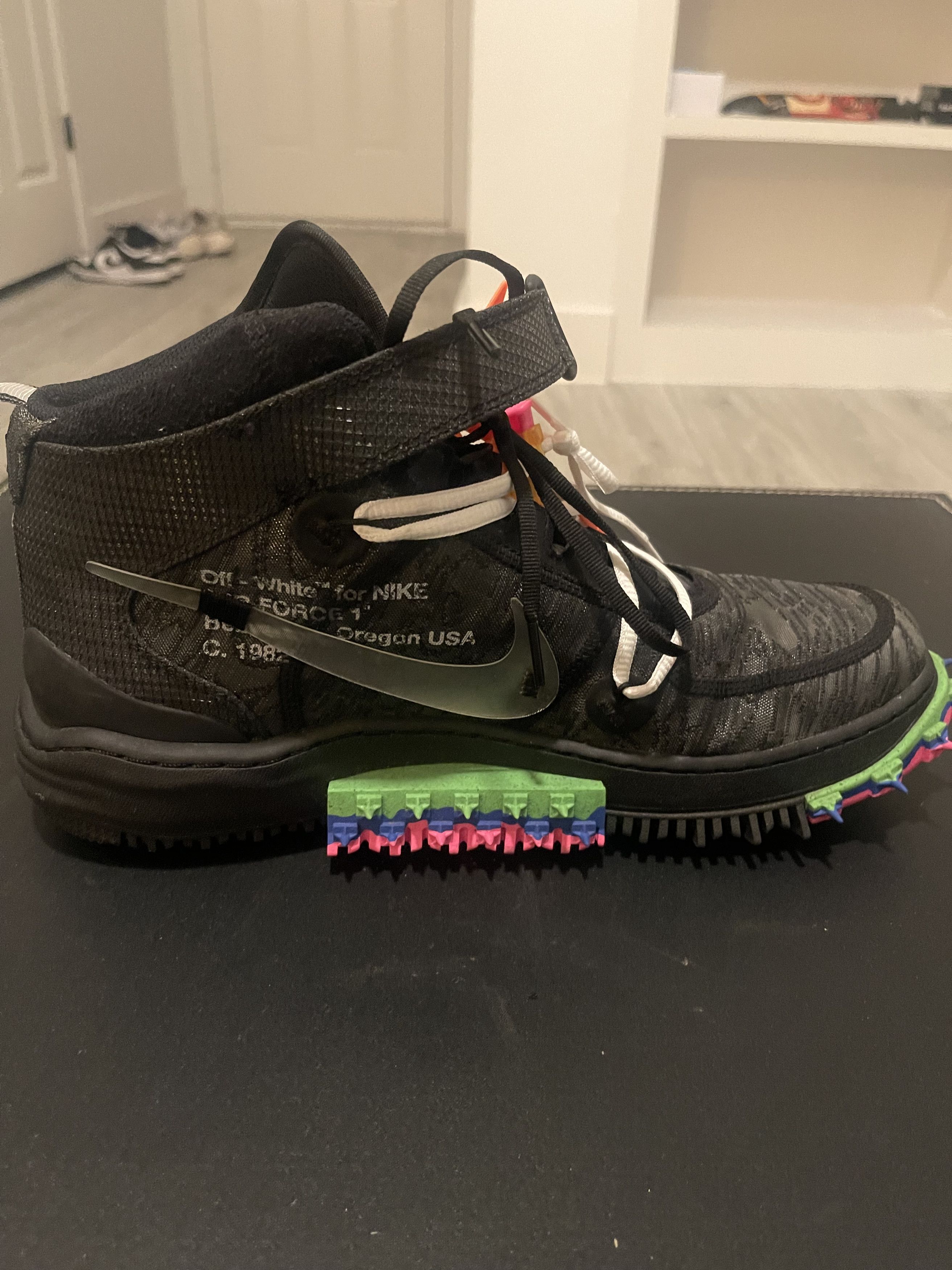 Nike × Off-White Black Off-White Air Forces Size US 12 / EU 45 - 5 Thumbnail