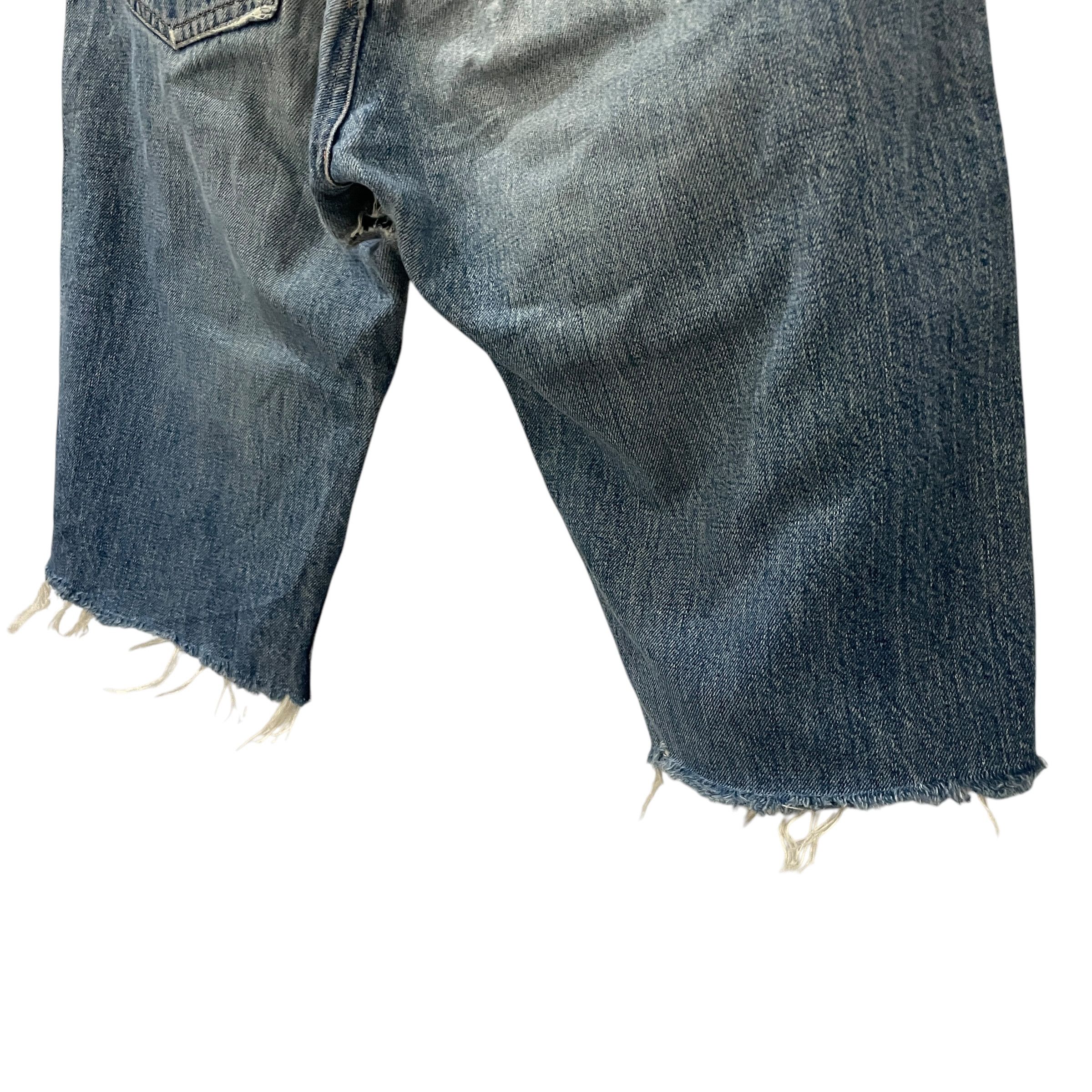 Levi's Vintage 70s Levis Big E Button 2 Custom Short Denim Size US 29 - 11 Thumbnail