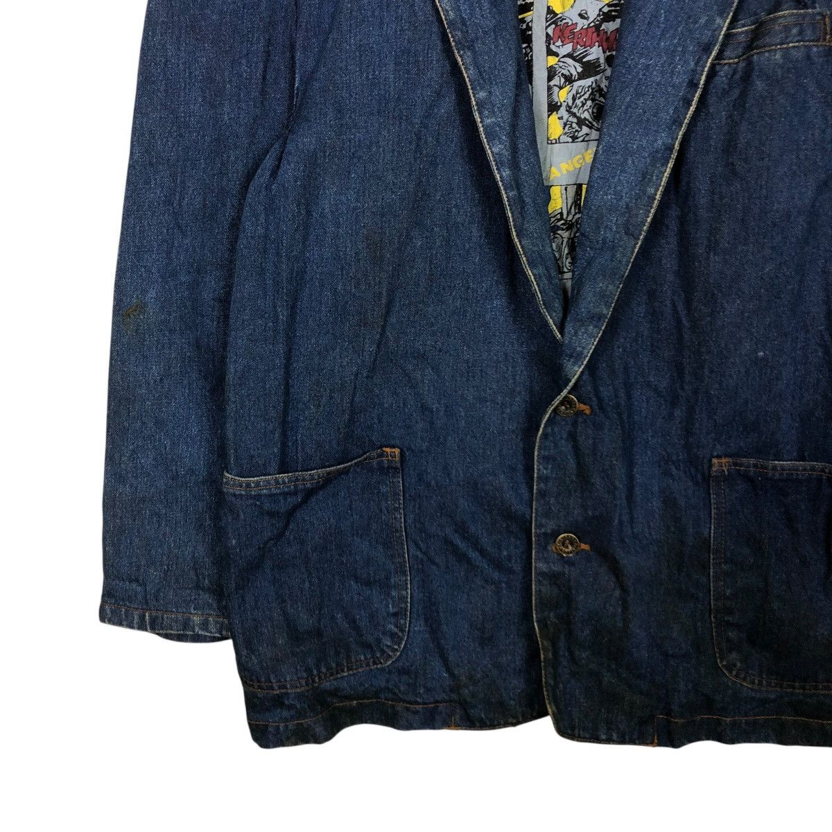 Hysteric Glamour 🔥VINTAGE CHORE WORK DENIM JACKET CARTOON BLANKET 1996 Size US M / EU 48-50 / 2 - 7 Thumbnail