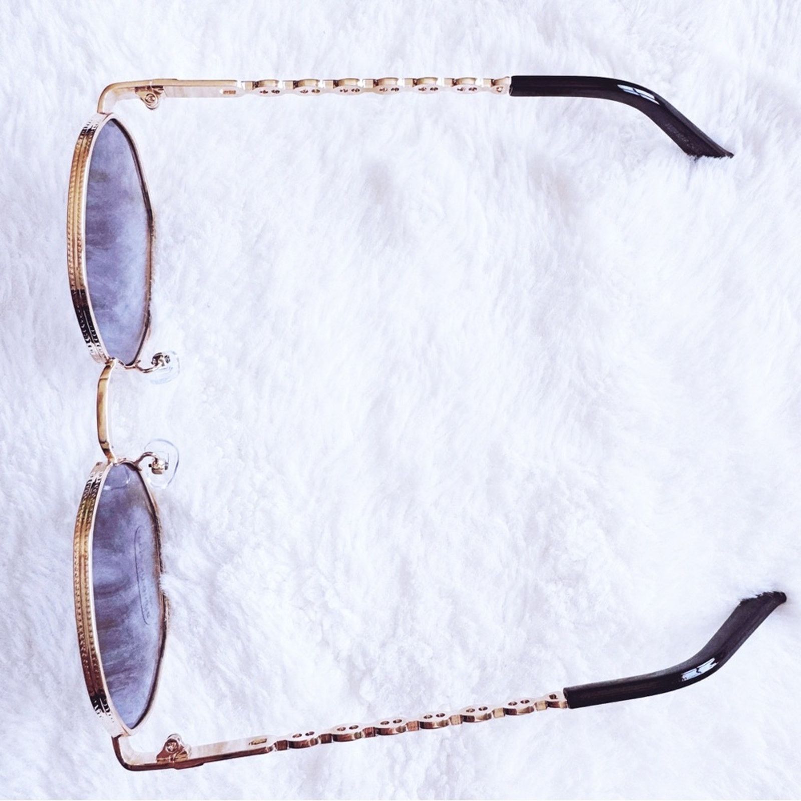 Other Phoebe Blue & Clear Geometric Sunglasses Size ONE SIZE - 9 Thumbnail