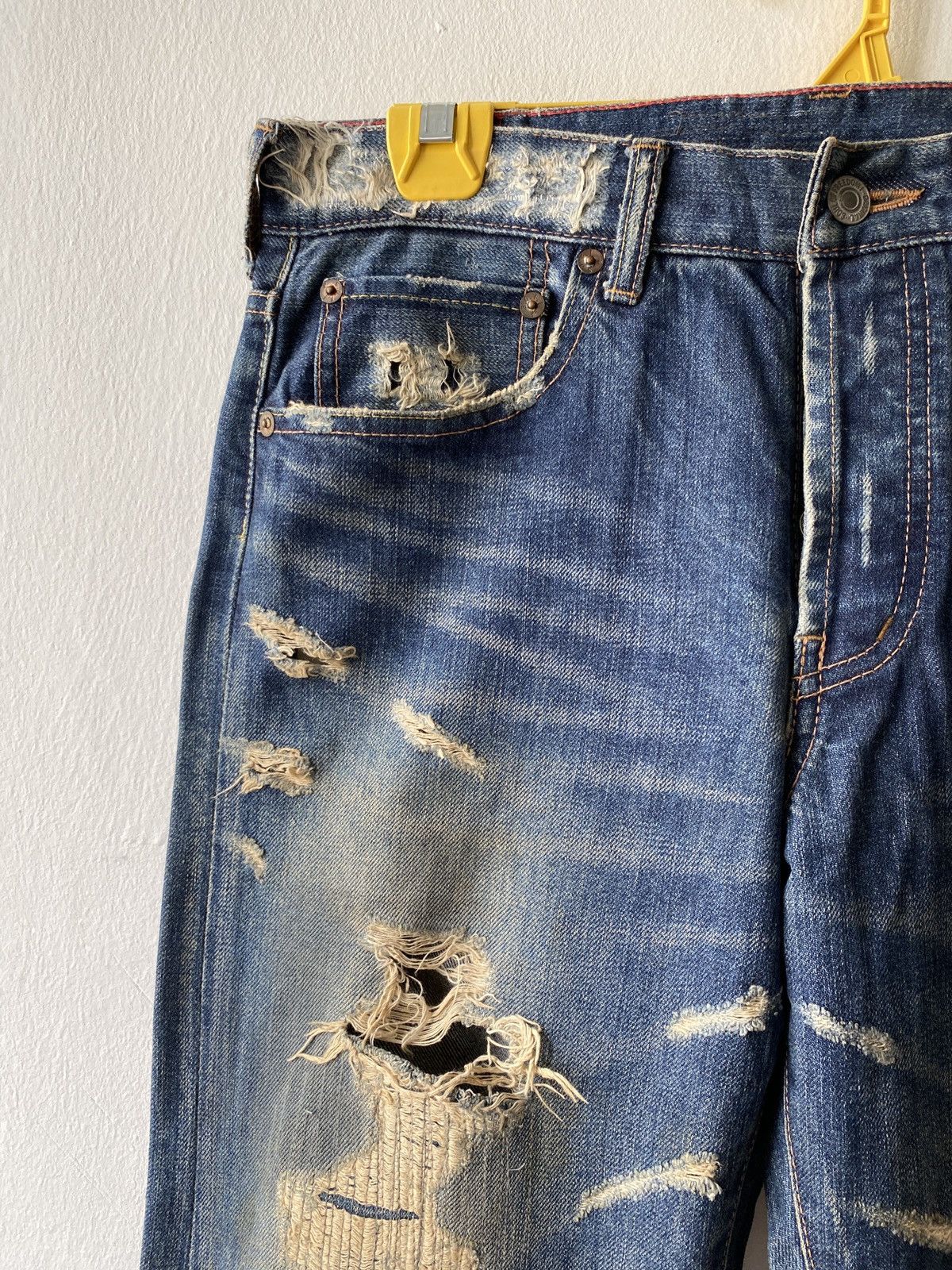 Japanese Brand Japanese Brand Made In Heaven Distressed Denim Size US 30 / EU 46 - 5 Thumbnail
