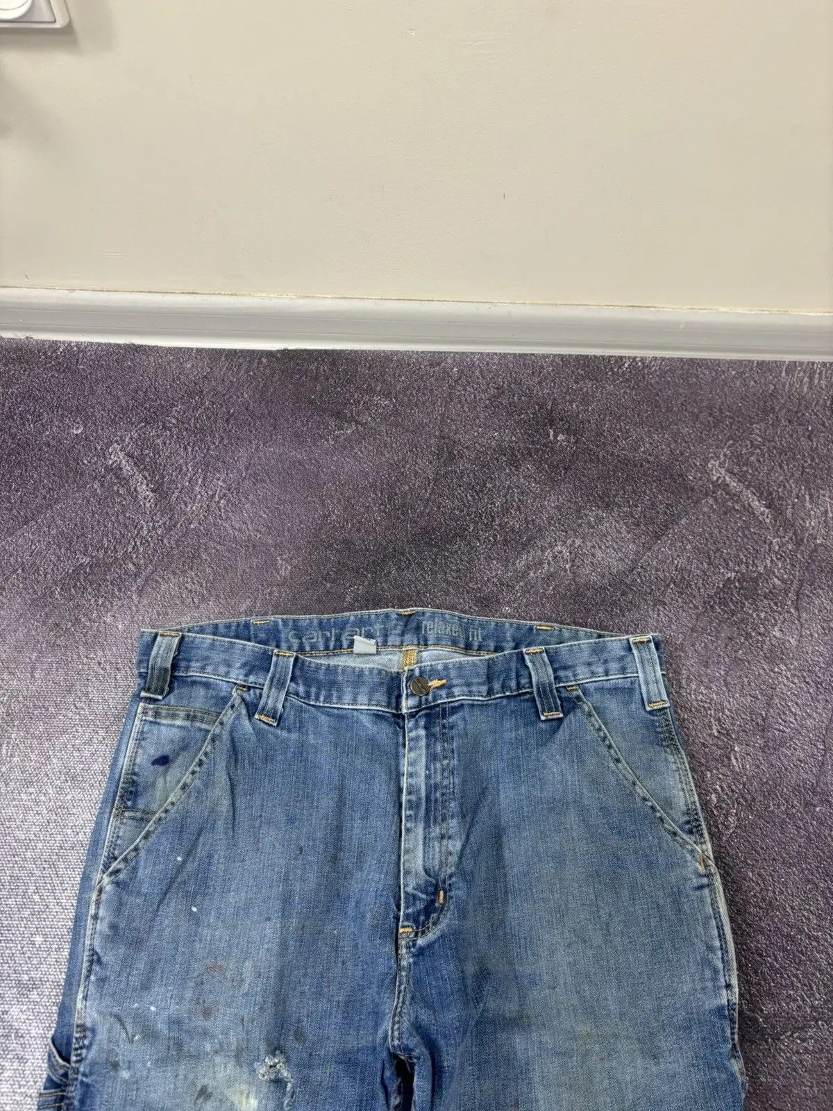 Carhartt × Vintage Vintage Carhartt Hype Blue USA Denim Relaxed Fit Jeans Size US 36 / EU 52 - 12 Thumbnail