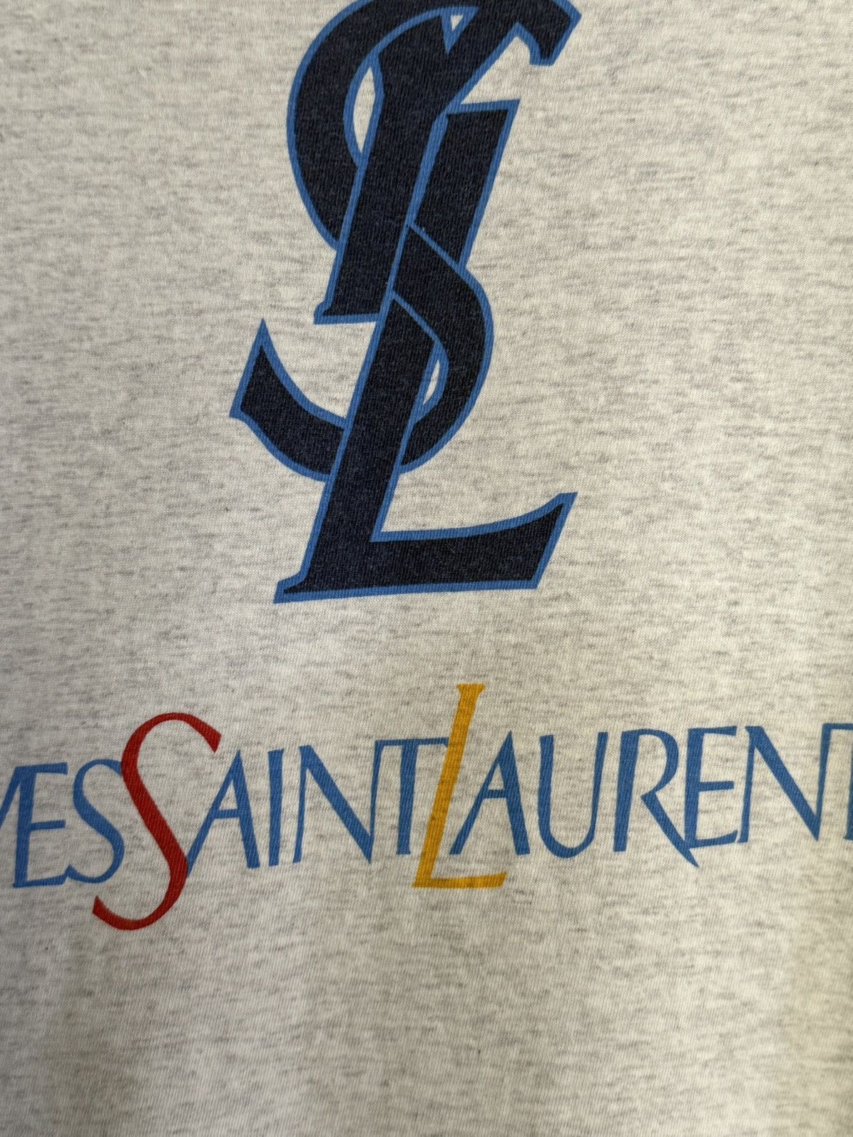 Vintage Vintage Yves Saint Laurent Pour Homme Italy Tee Size US L / EU 52-54 / 3 - 4 Thumbnail