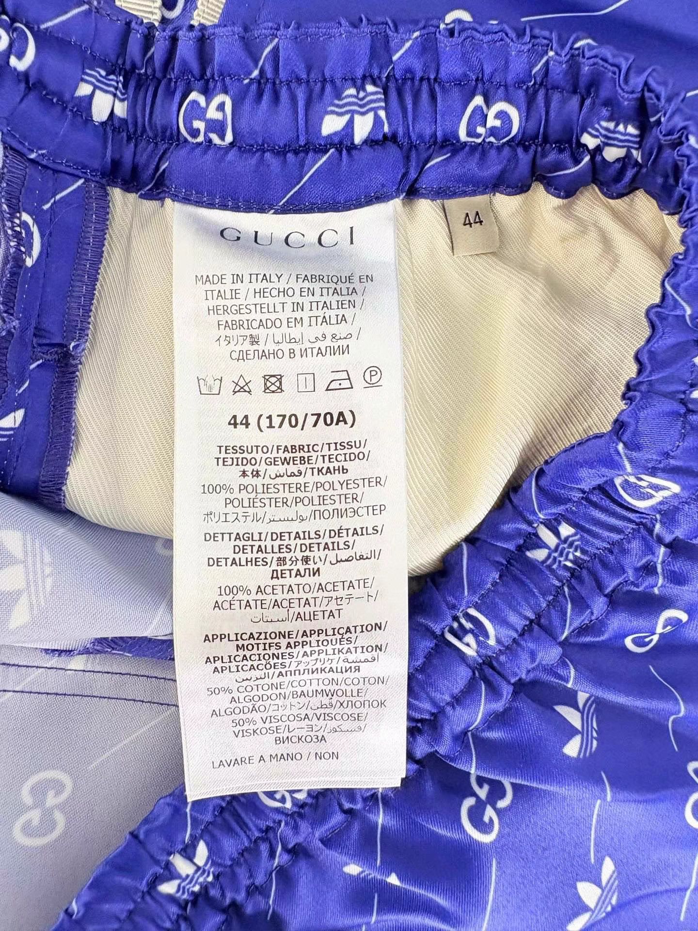Gucci GUCCI × ADIDAS Monogram Satin Shorts K1 Size US 28 / EU 44 - 4 Thumbnail