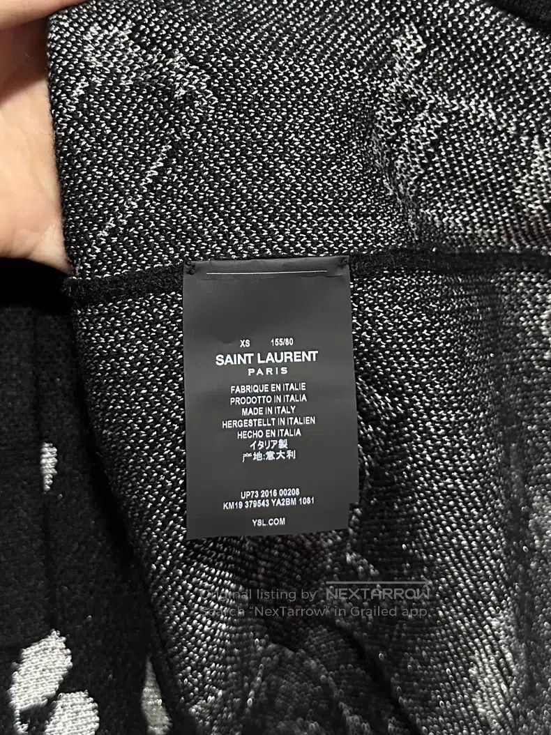 Saint Laurent Paris Saint Laurent Paris Music Note Knit Cardigan Size US XS / EU 42 / 0 - 3 Thumbnail