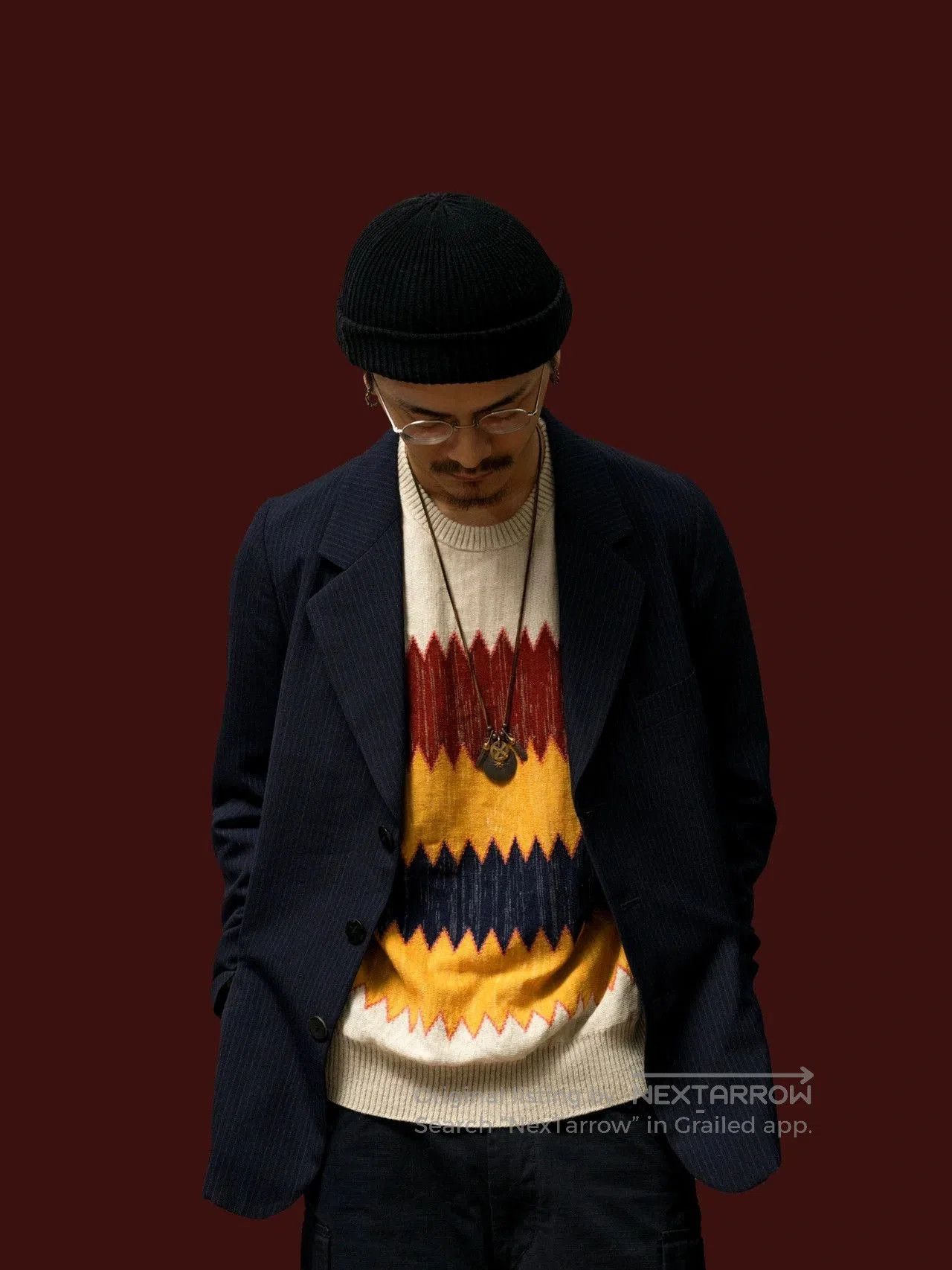 Visvim visvim knit wool beanie in navy blue. Size ONE SIZE - 4 Thumbnail