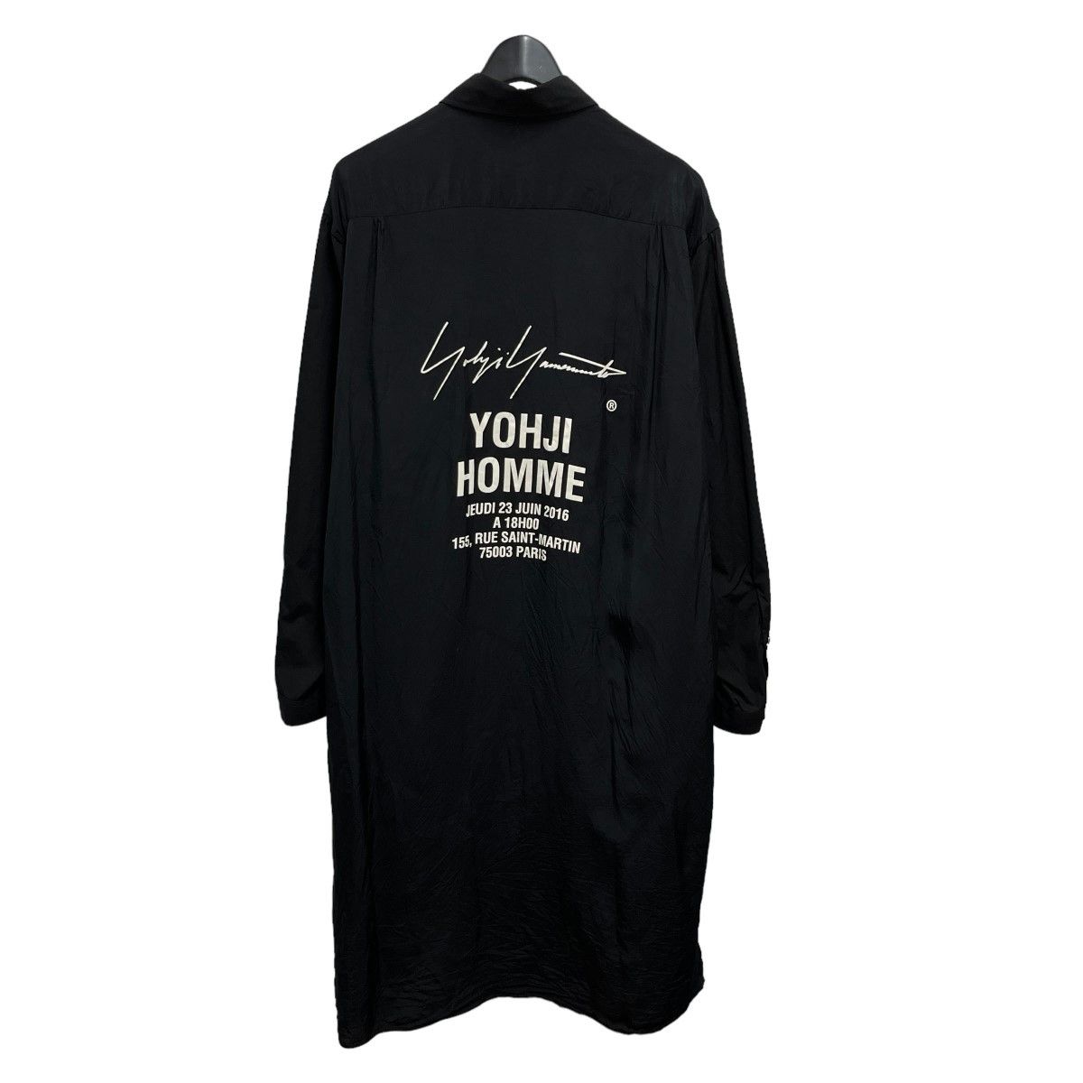 image of Yohji Yamamoto Pour Homme 18Ss Cupra Staff Shirt in Black, Men's (Size Large)