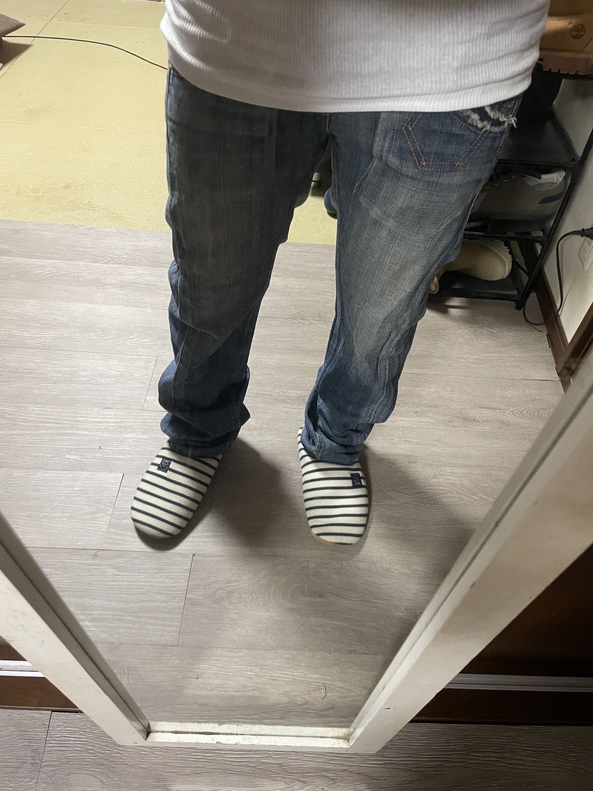If Six Was Nine 2000s Japanese archive Distressed Jeans Y2K Gyaruo Size US 31 - 7 Thumbnail