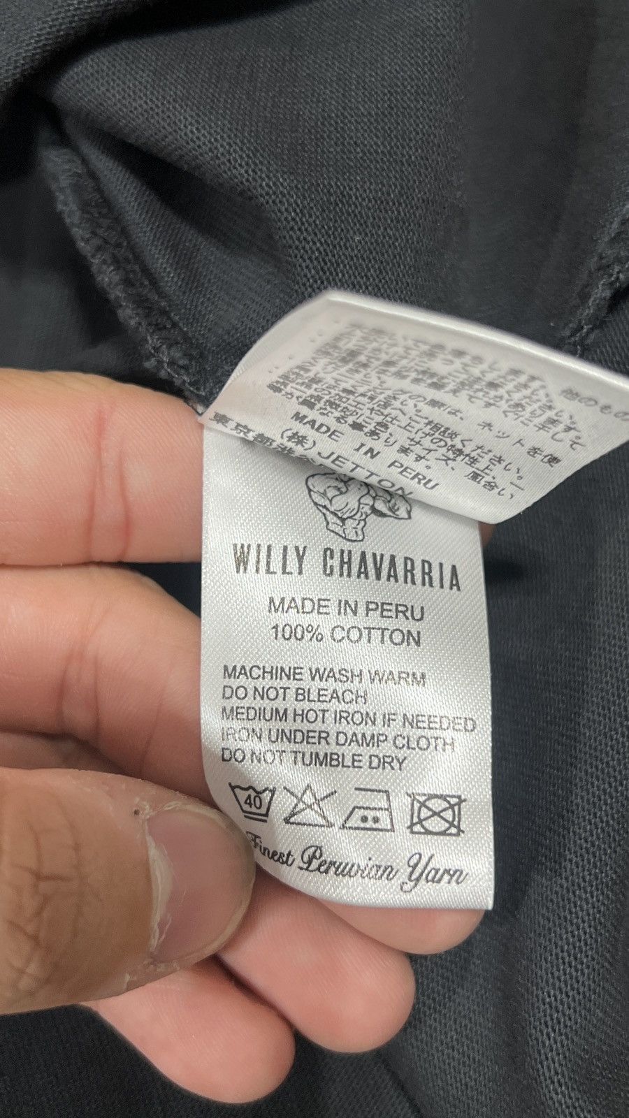 Willy Chavarria Willy Chavarría L/S Vintage Black Tee Size US M / EU 48-50 / 2 - 5 Thumbnail