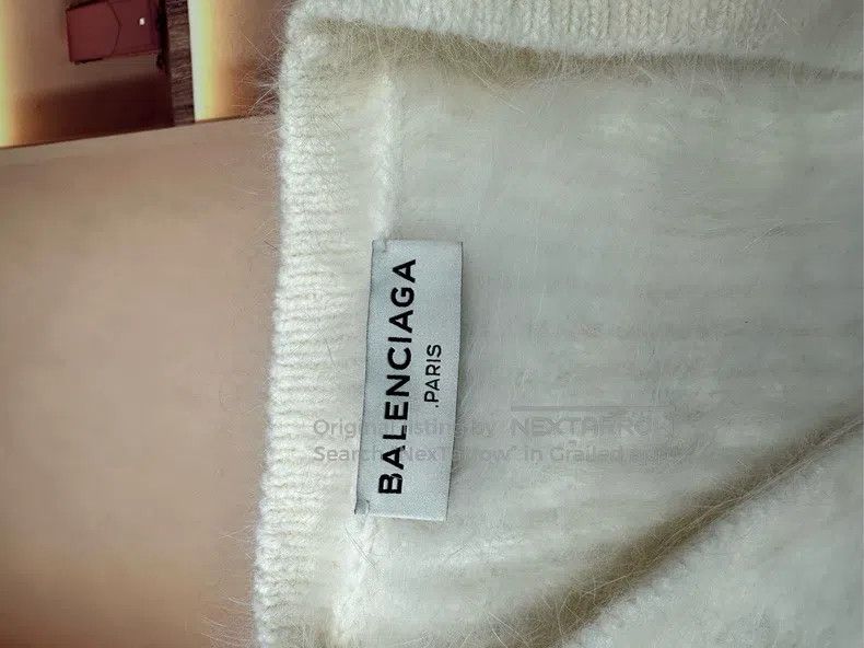Balenciaga Balenciaga White Wool Cashmere Sweater Size XS / US 0-2 / IT 36-38 - 3 Thumbnail