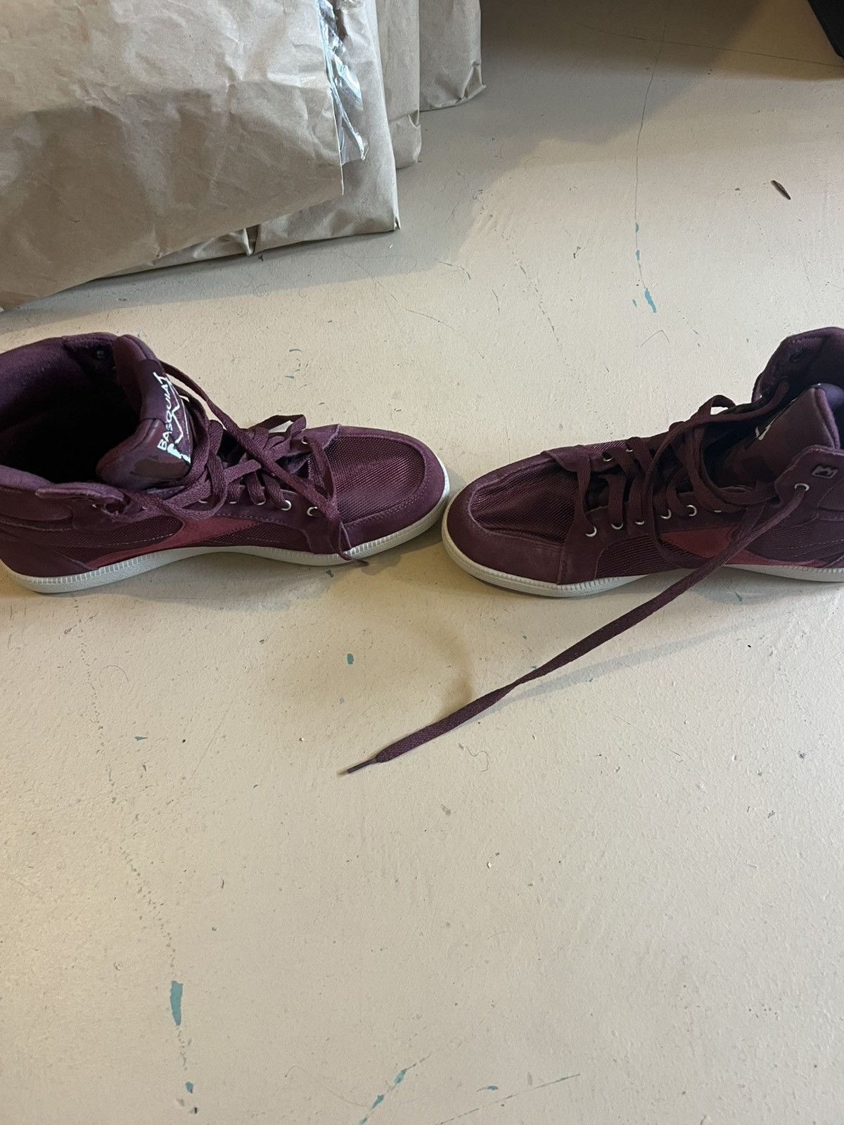 Reebok Reebok Basquiat maroon sneaker 11.5 drums rare Size US 11.5 / EU 44-45 - 4 Thumbnail