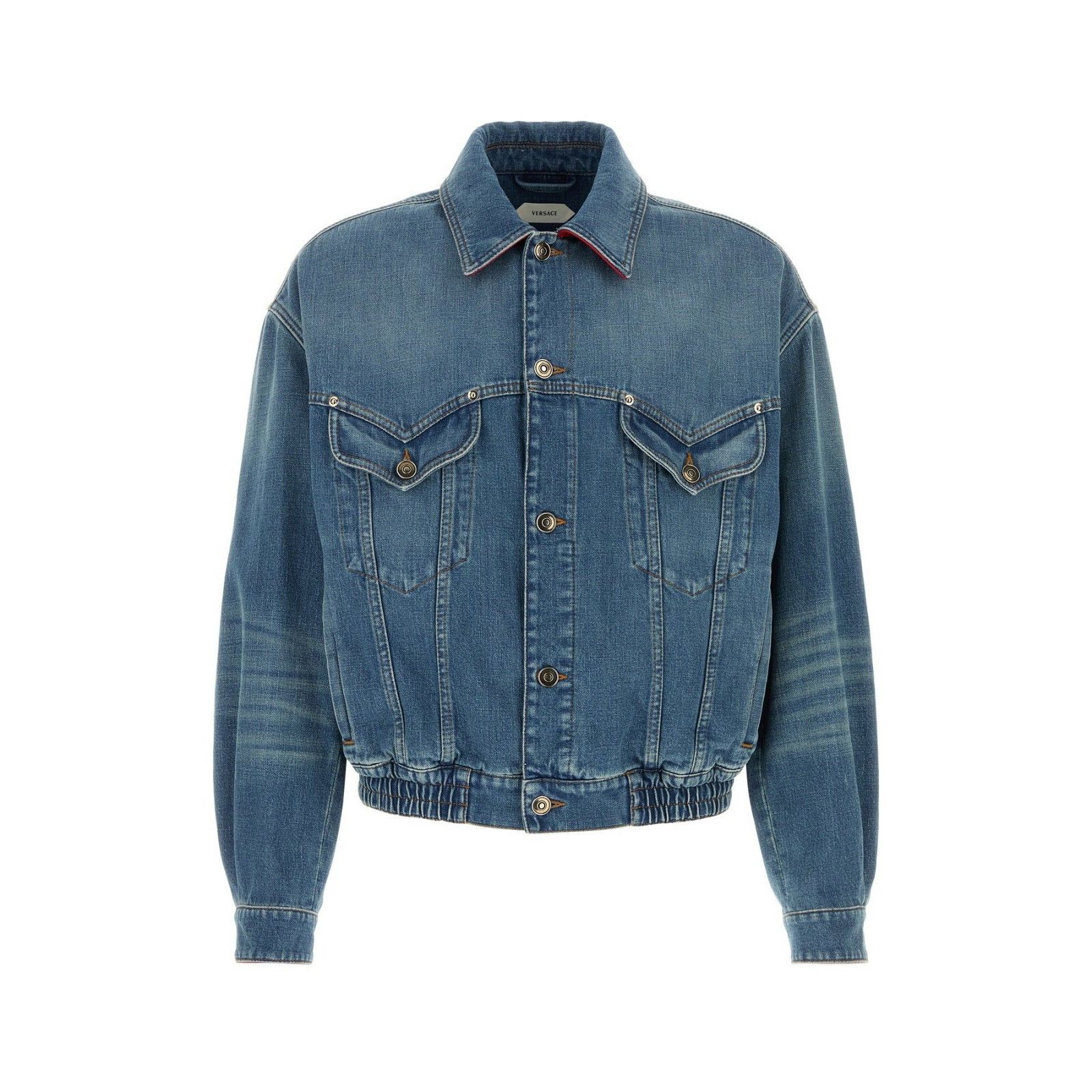 Versace VERSACE Denim Jacket New & Authentic (Men's size:XL;) Size US XL / EU 56 / 4 - 1 Thumbnail