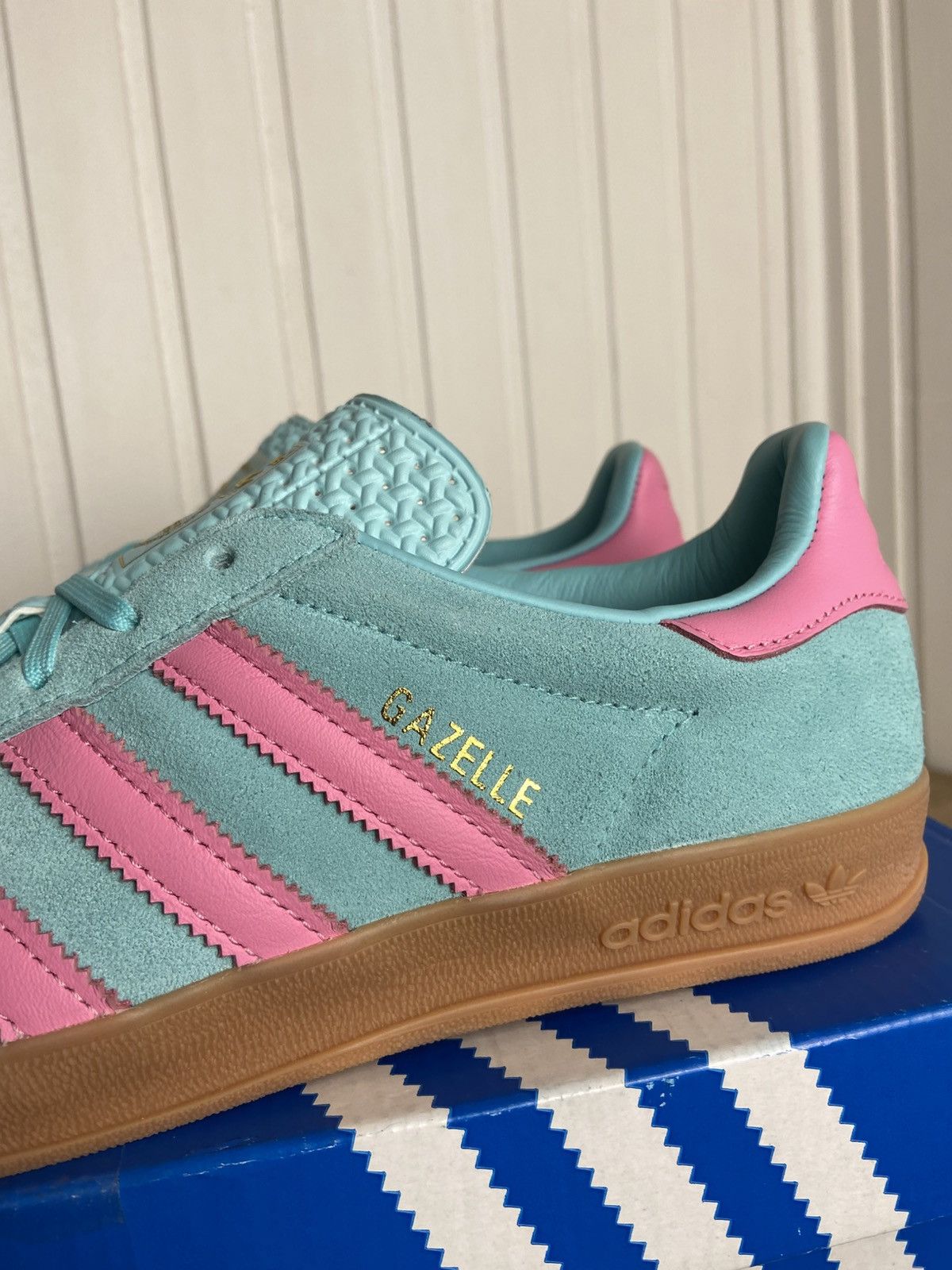 Adidas New rare adidas Gazelle Indoor "Aqua Pink" size 8US Size US 8 / IT 38 - 2 Thumbnail