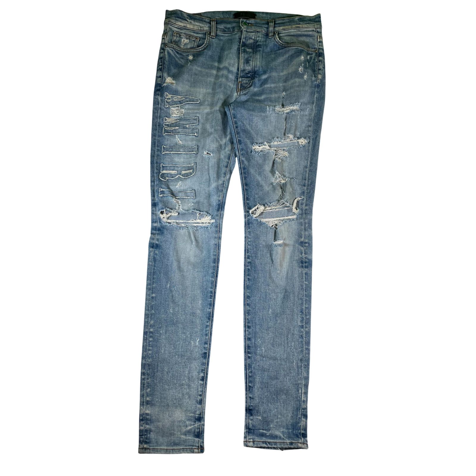 Amiri Amiri Denim Side Logo Light Wash Jeans Size US 34 / EU 50 - 1 Thumbnail
