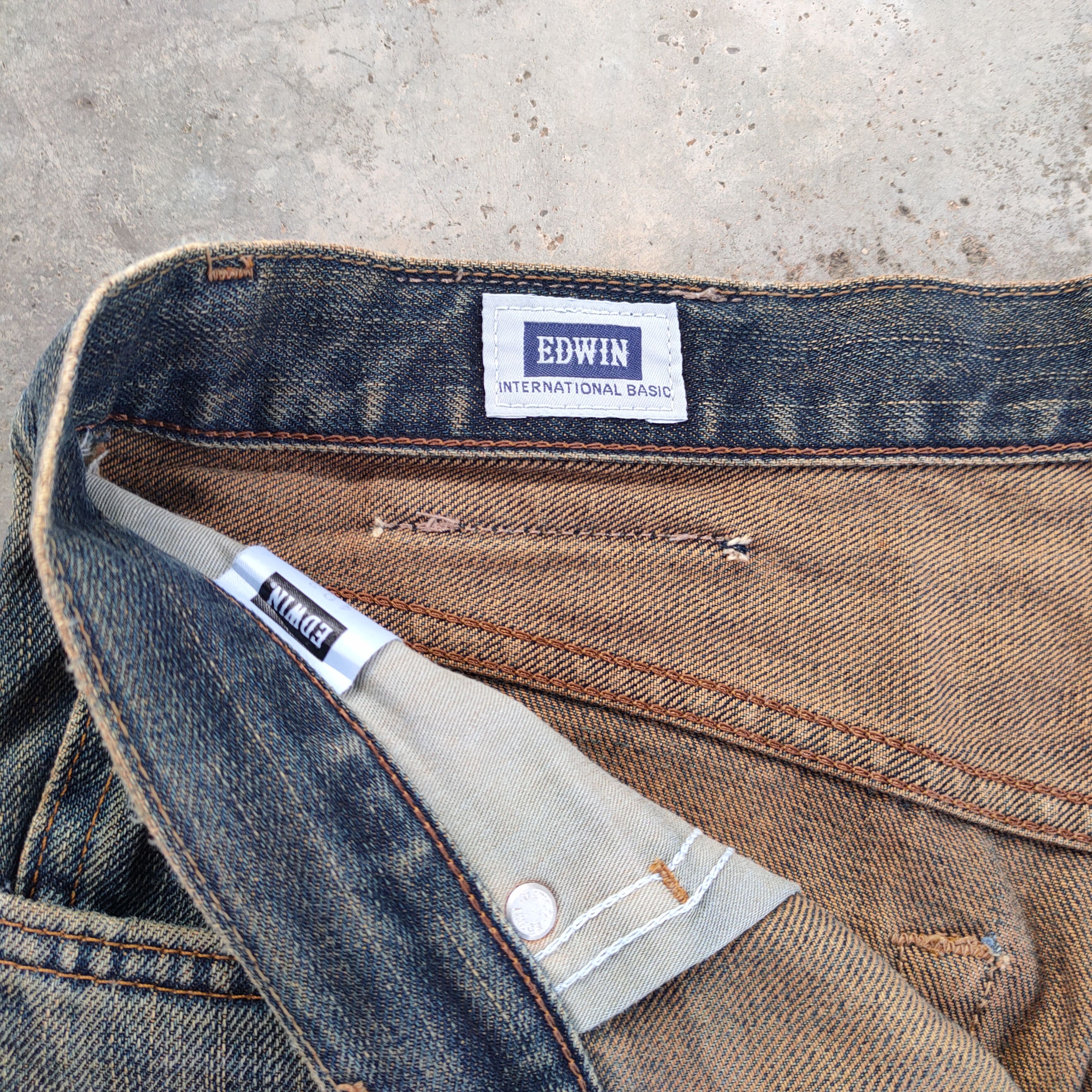 Edwin VINTAGE EDWIN 403 FADED DISTRESSED JEAN DENIM PANTS Size US 31 - 8 Thumbnail