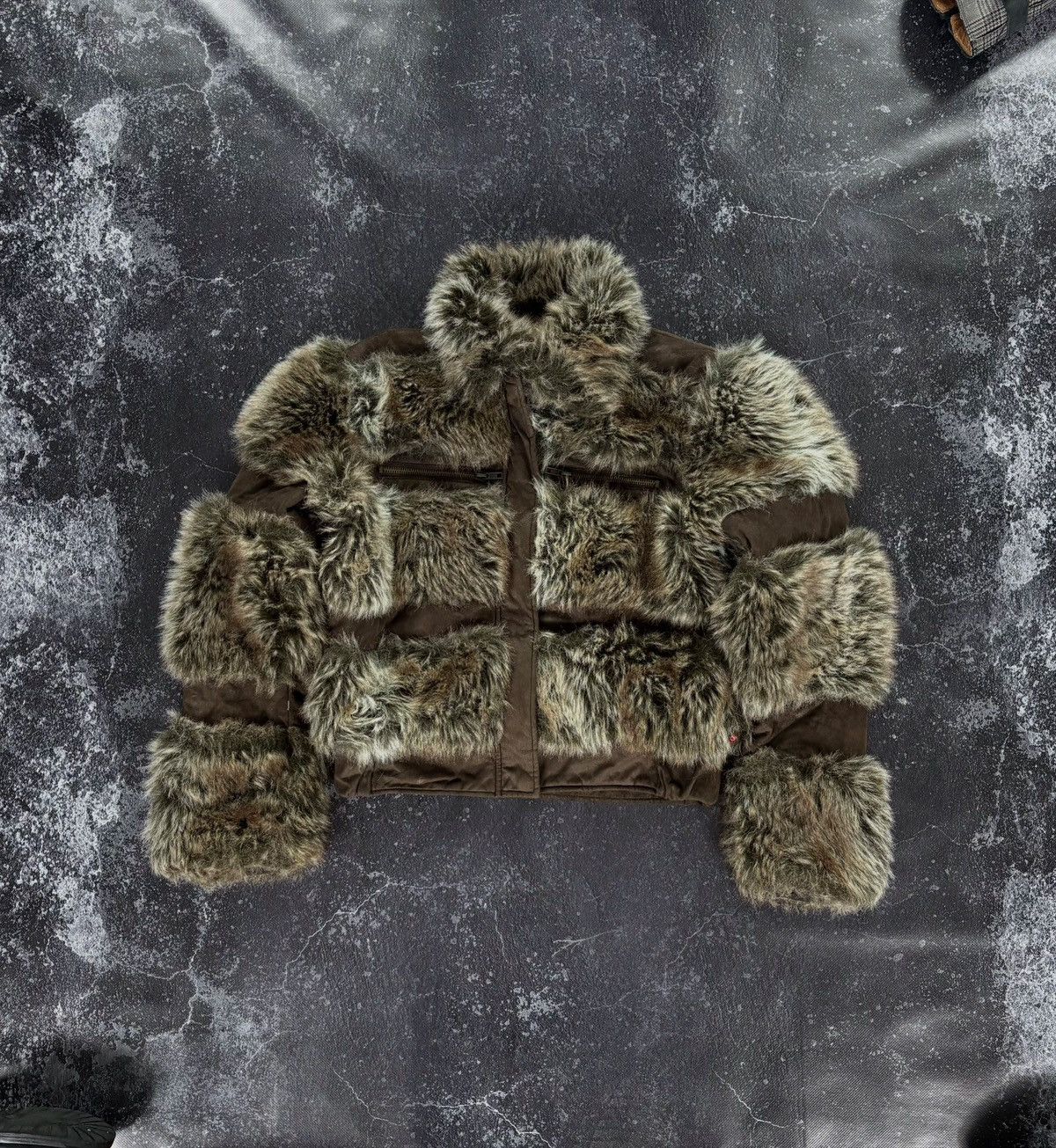 Vintage Cropped Vintage fluffy Faux Fur bomber jacket Size M / US 6-8 / IT 42-44 - 1 Thumbnail