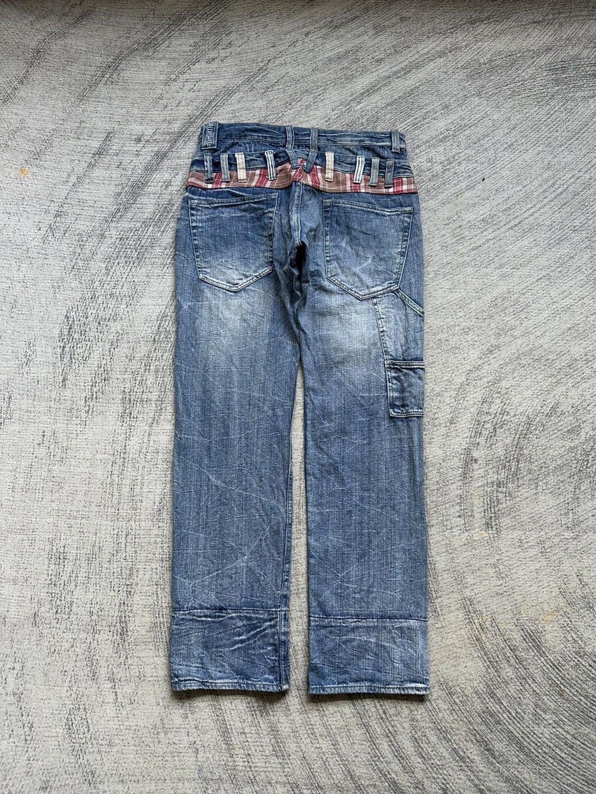 Japanese Brand Vintage Double Waist Wild Life Wash Jeans Size US 34 / EU 50 - 2 Thumbnail