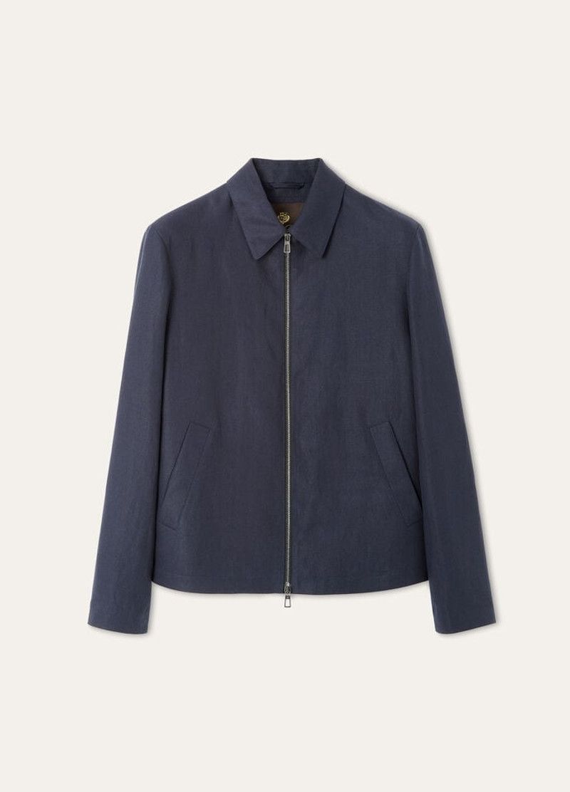 Loro Piana o1w1db10226 FAP2301 Maurin Blouson Jacket in Blue Size US M / EU 48-50 / 2 - 1 Thumbnail