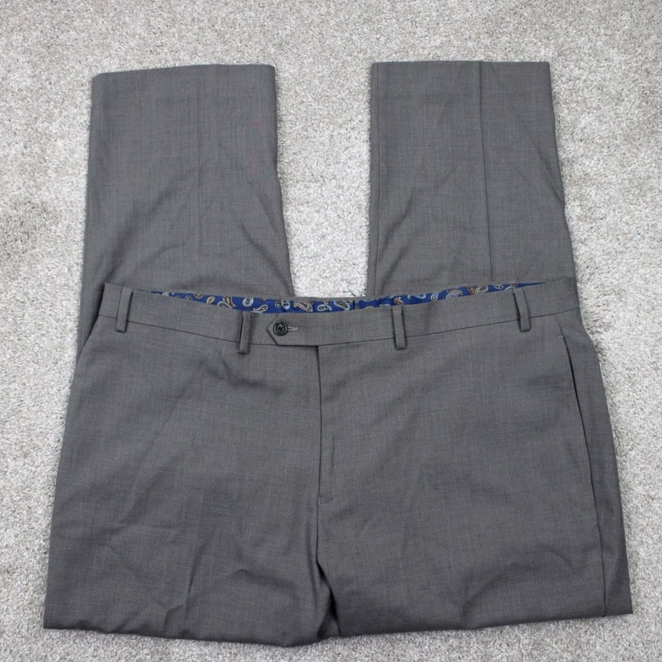 Ralph Lauren LAUREN Ralph Lauren Dress Pants Mens 42x30 Gray Flat Front Poly/Rayon Blend Dress Pants Mens Gray 90s Preppy Style Regular Straight Front Size US 42 / EU 58 - 2 Thumbnail