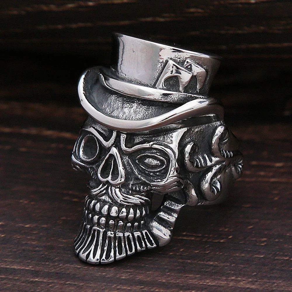 Vintage Skull Magician Ring Size ONE SIZE - 4 Thumbnail