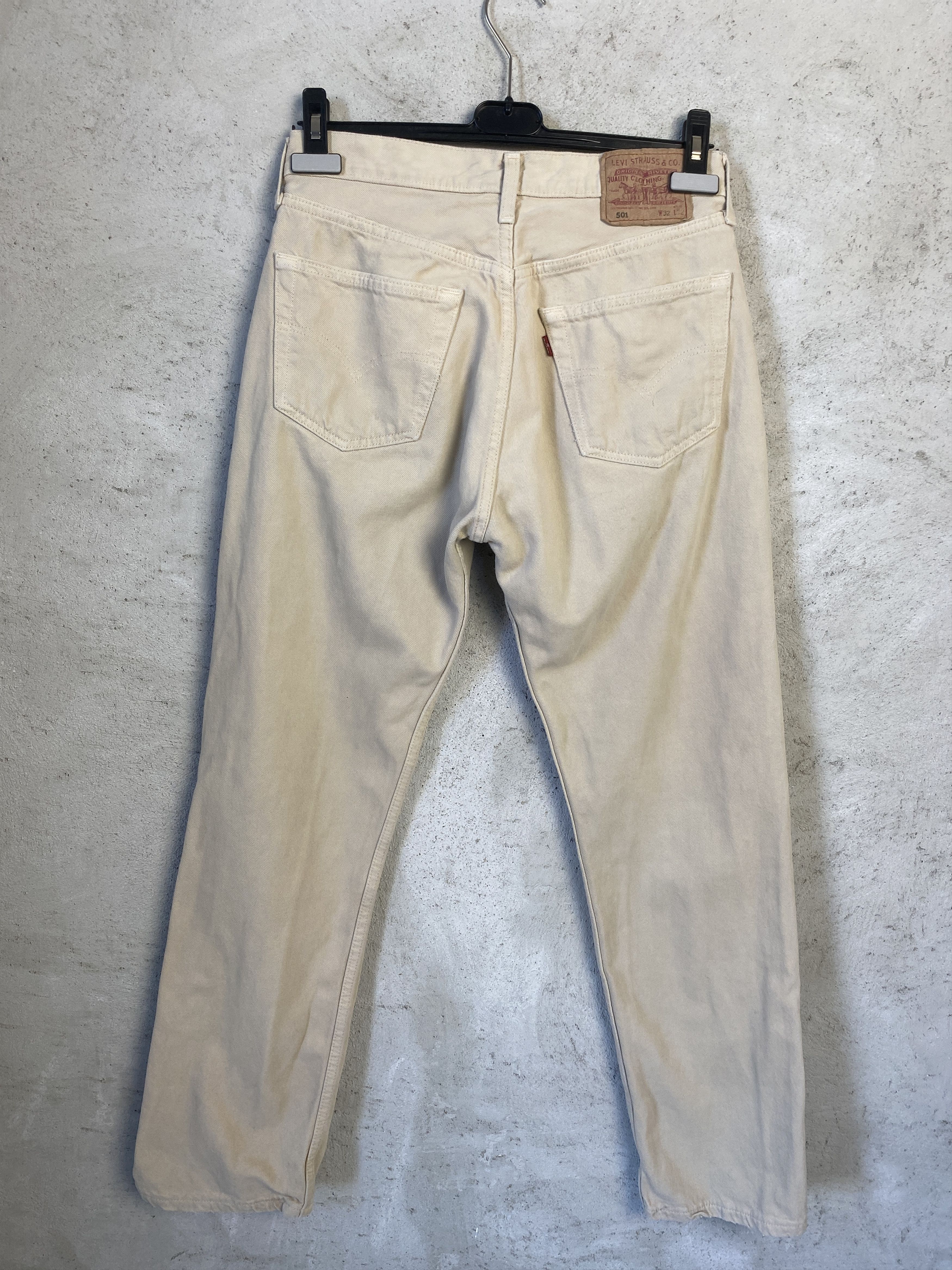 Levi's Levi's 501 beige casual denim jeans pants Size US 32 / EU 48 - 1 Thumbnail