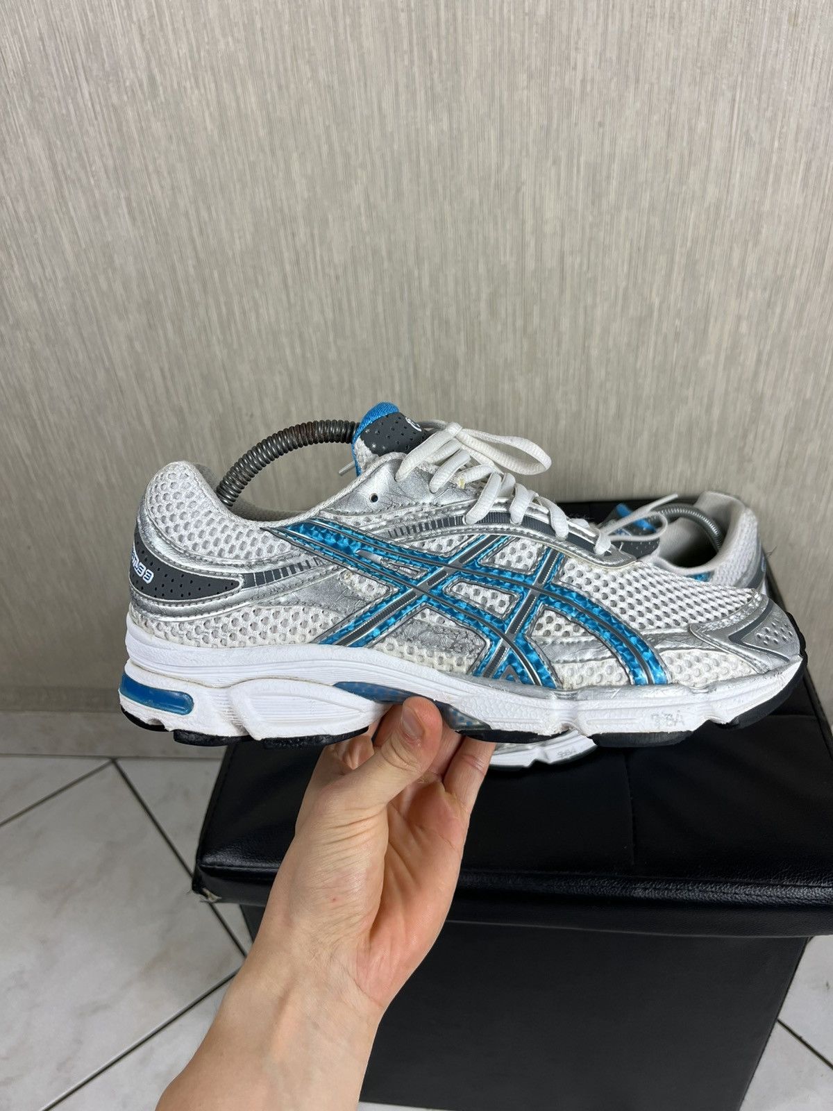 Asics × Vintage Vintage Asics Gel-Stratus 3 y2k mesh silver sneakers shoes Size US 9.5 / EU 42-43 - 3 Thumbnail